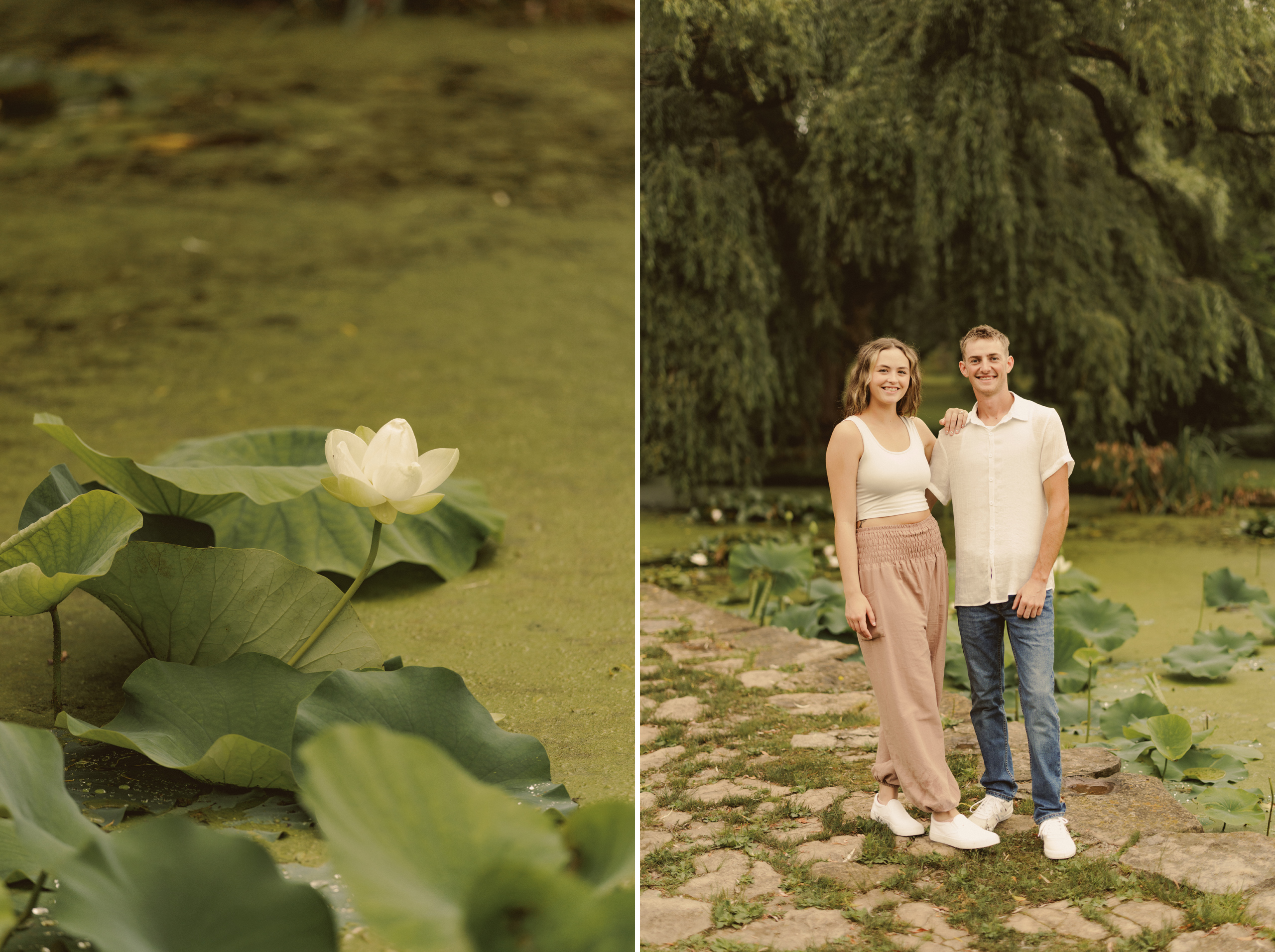 Niagara surprise proposal garden photography couple
