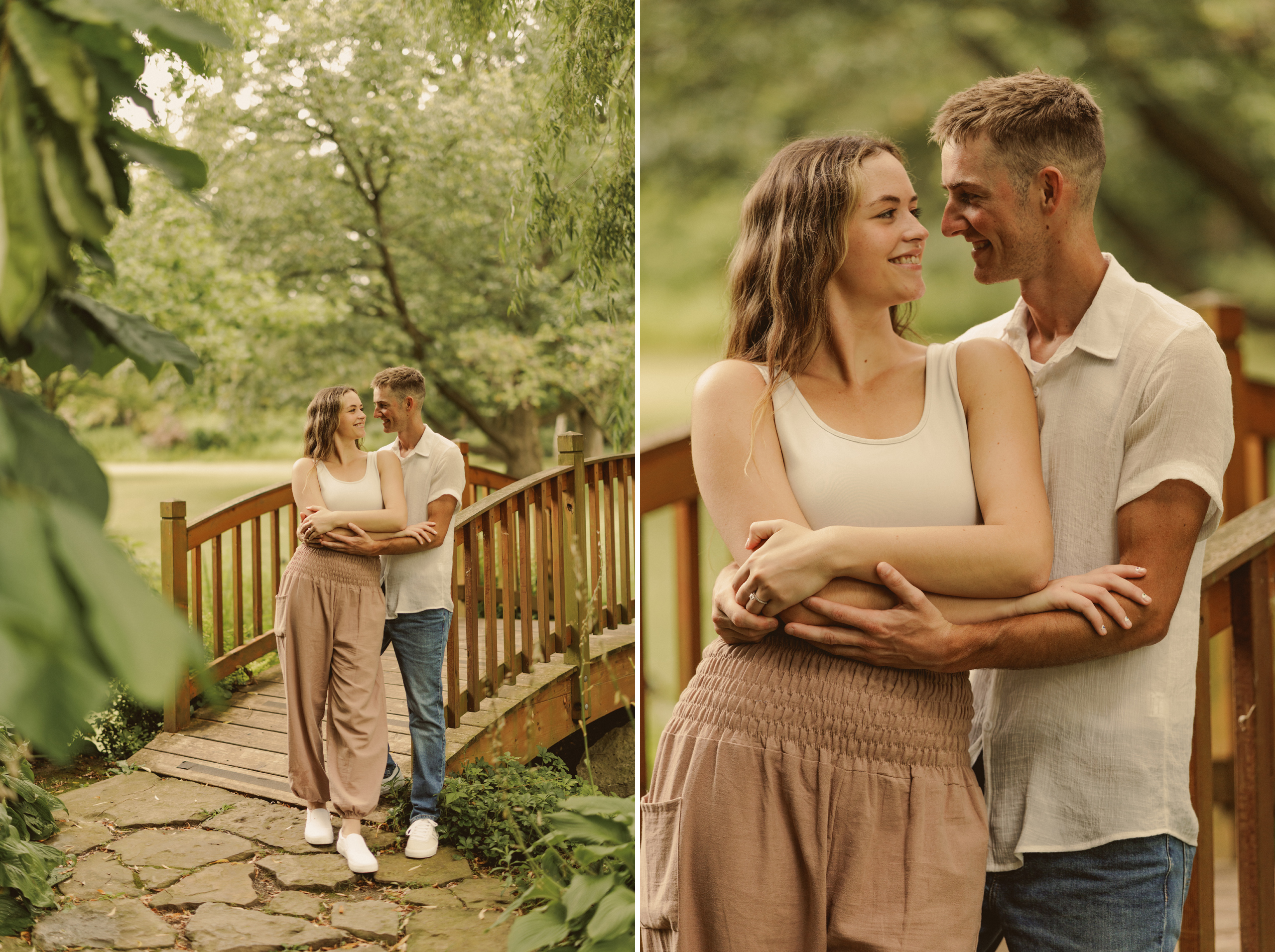 Niagara surprise proposal garden photography couple