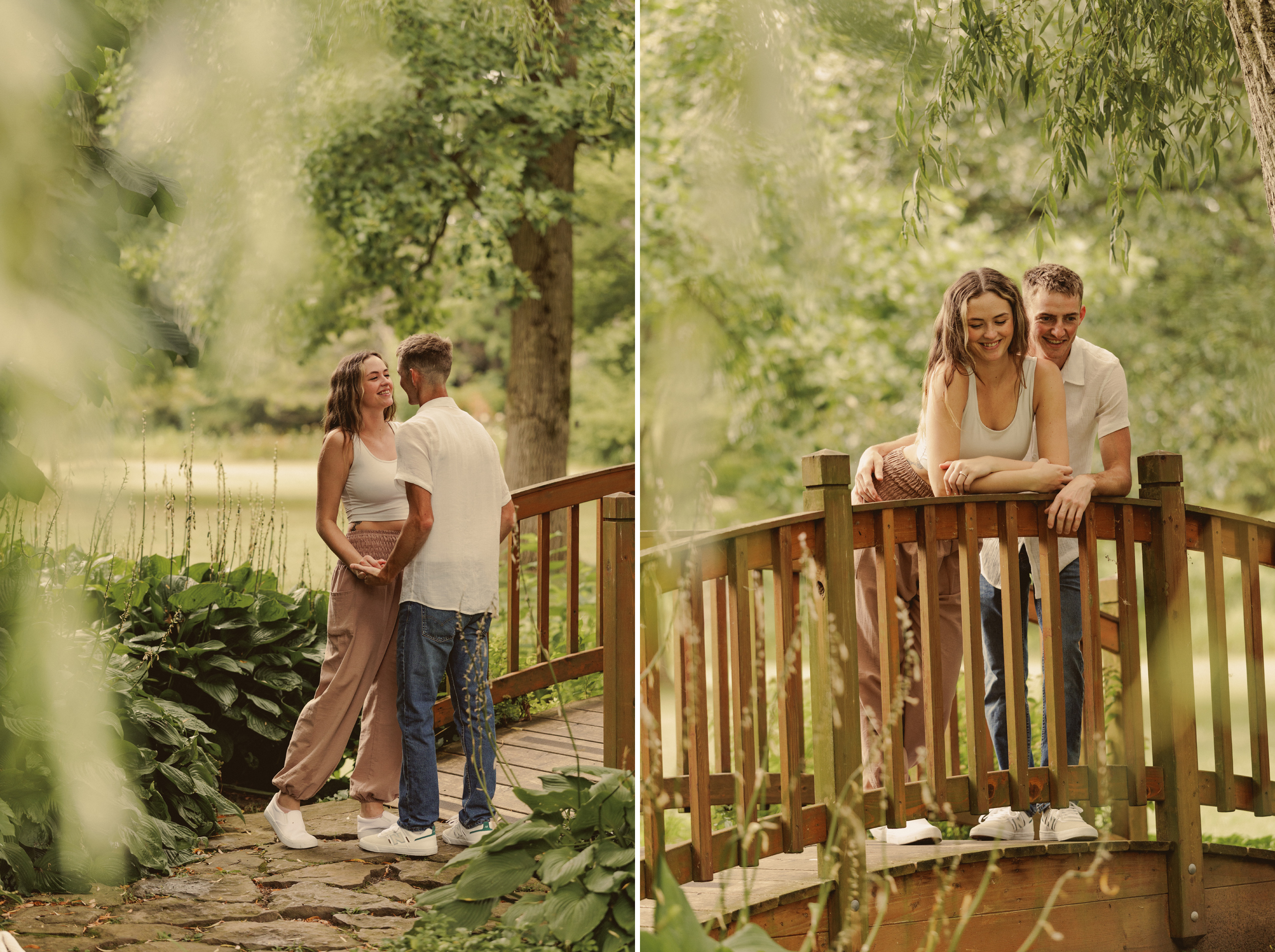 Niagara surprise proposal garden photography couple