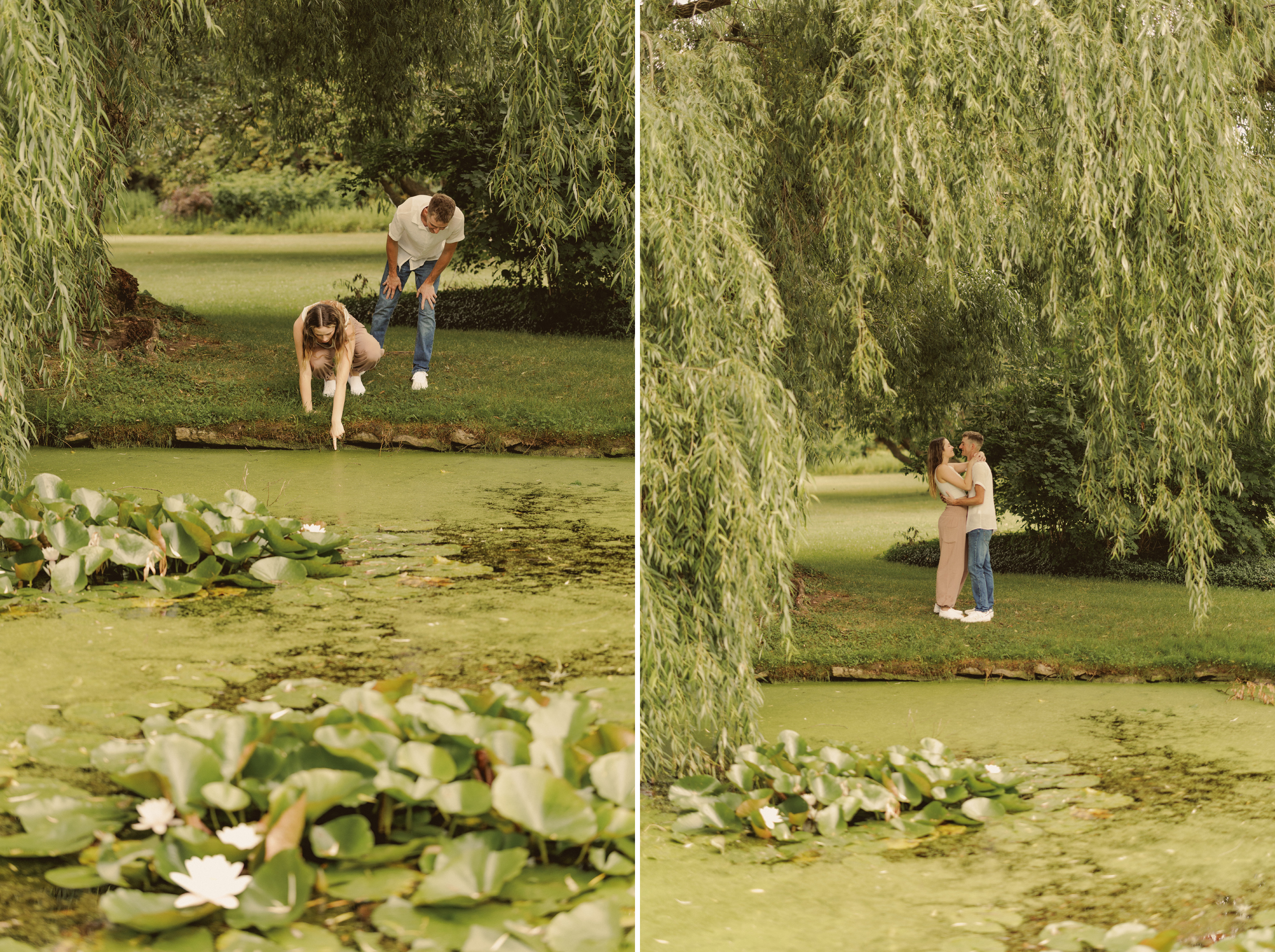 Niagara surprise proposal garden photography couple