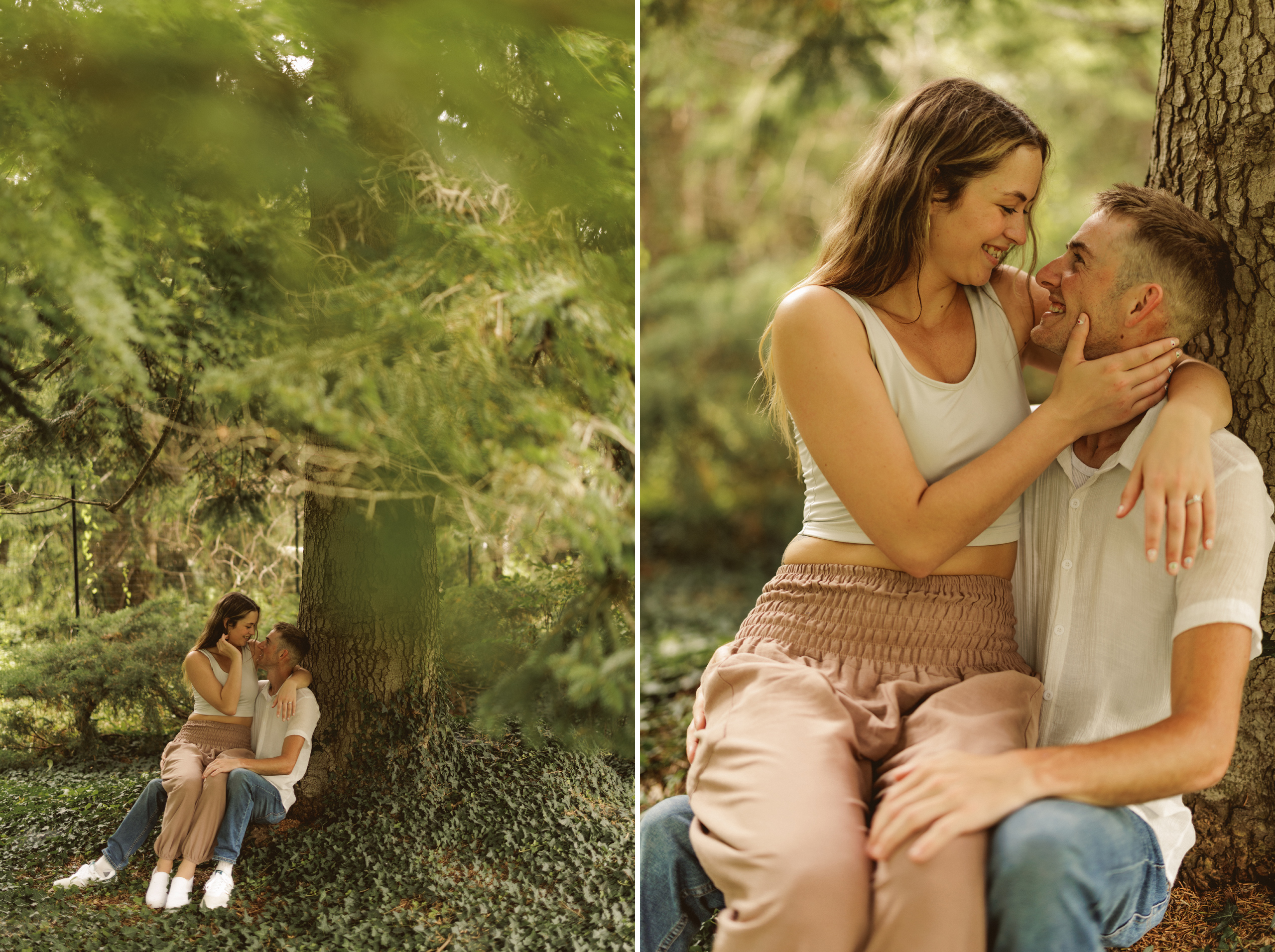 Niagara surprise proposal garden photography couple