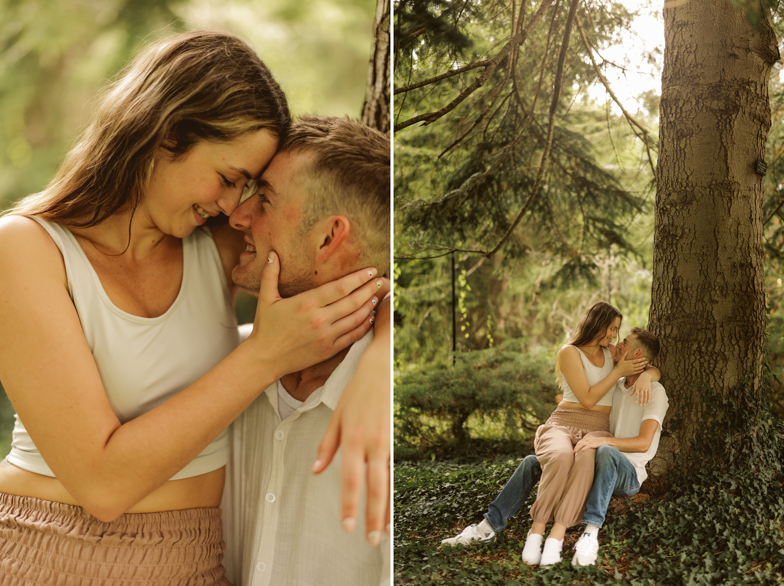 Niagara surprise proposal garden photography couple