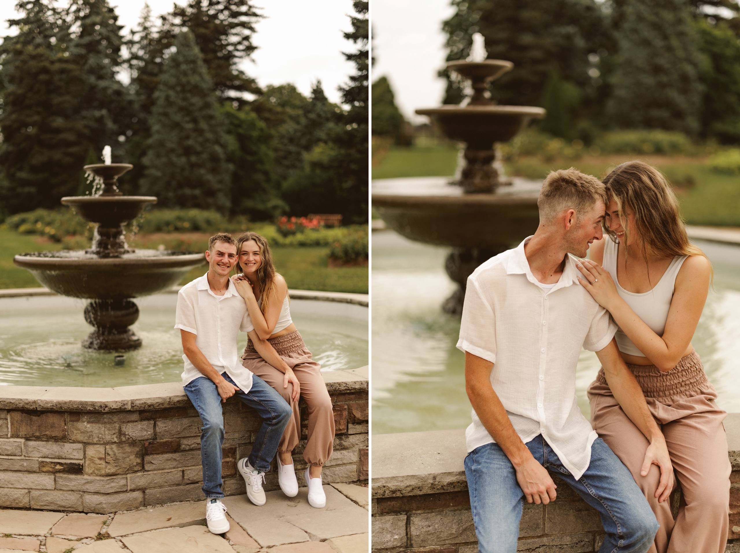 Niagara surprise proposal garden photography couple