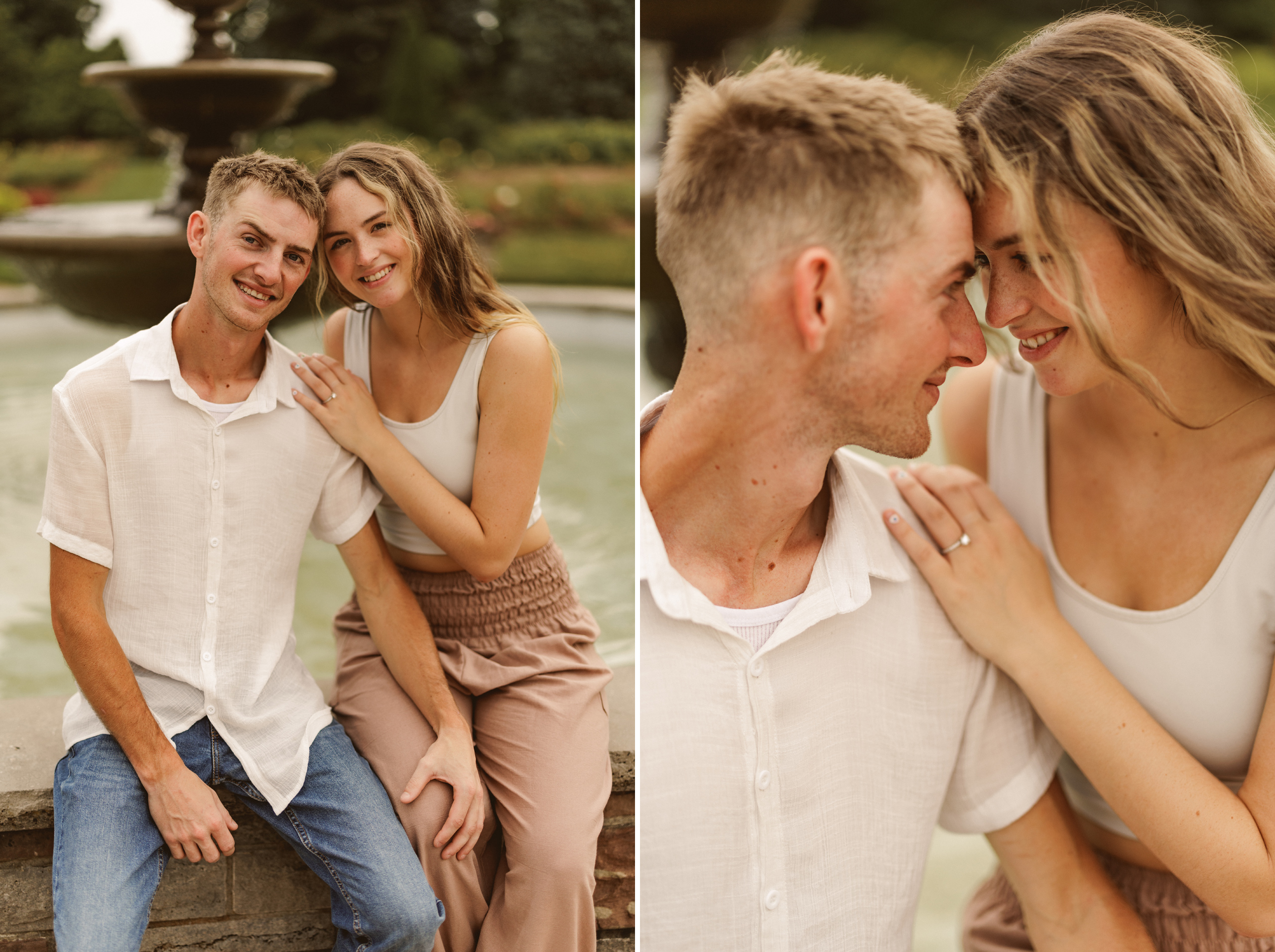 Niagara surprise proposal garden photography couple