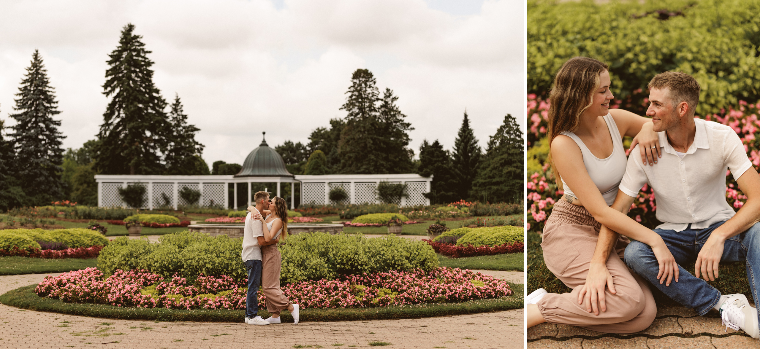 Niagara surprise proposal garden photography couple