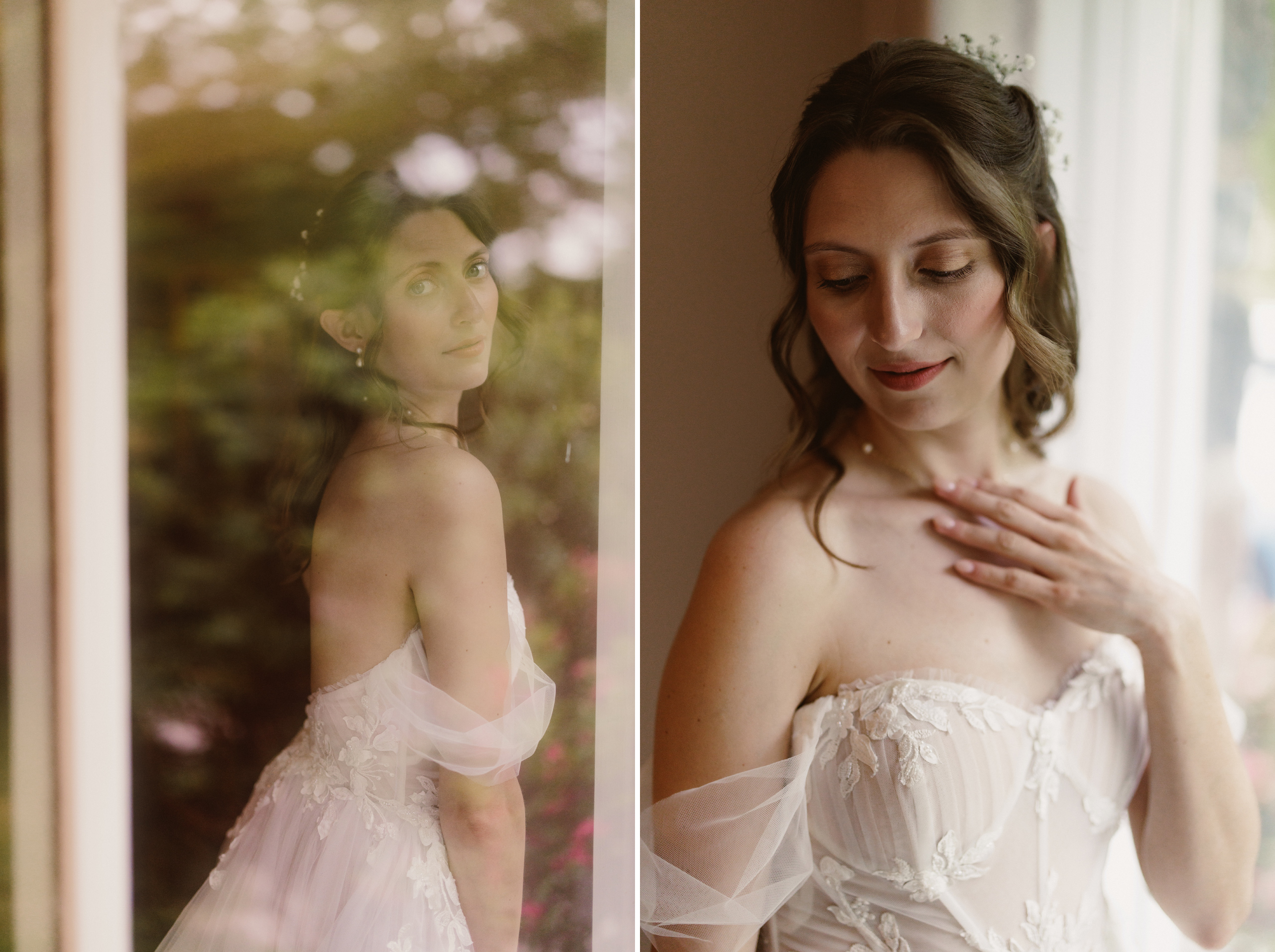bride dress portrait vineland estates