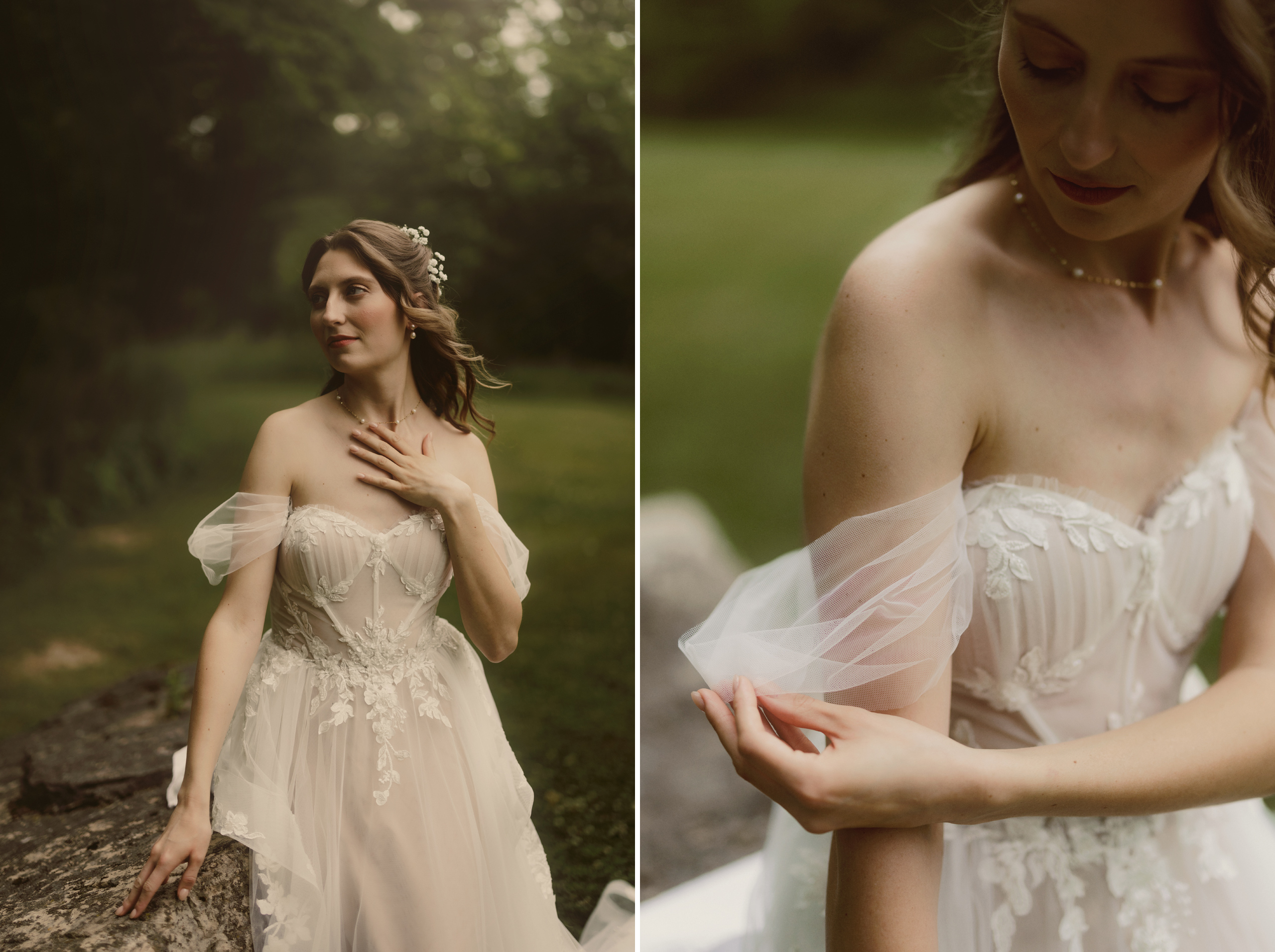 soft dreamy film portrait bride niagara afterglow images