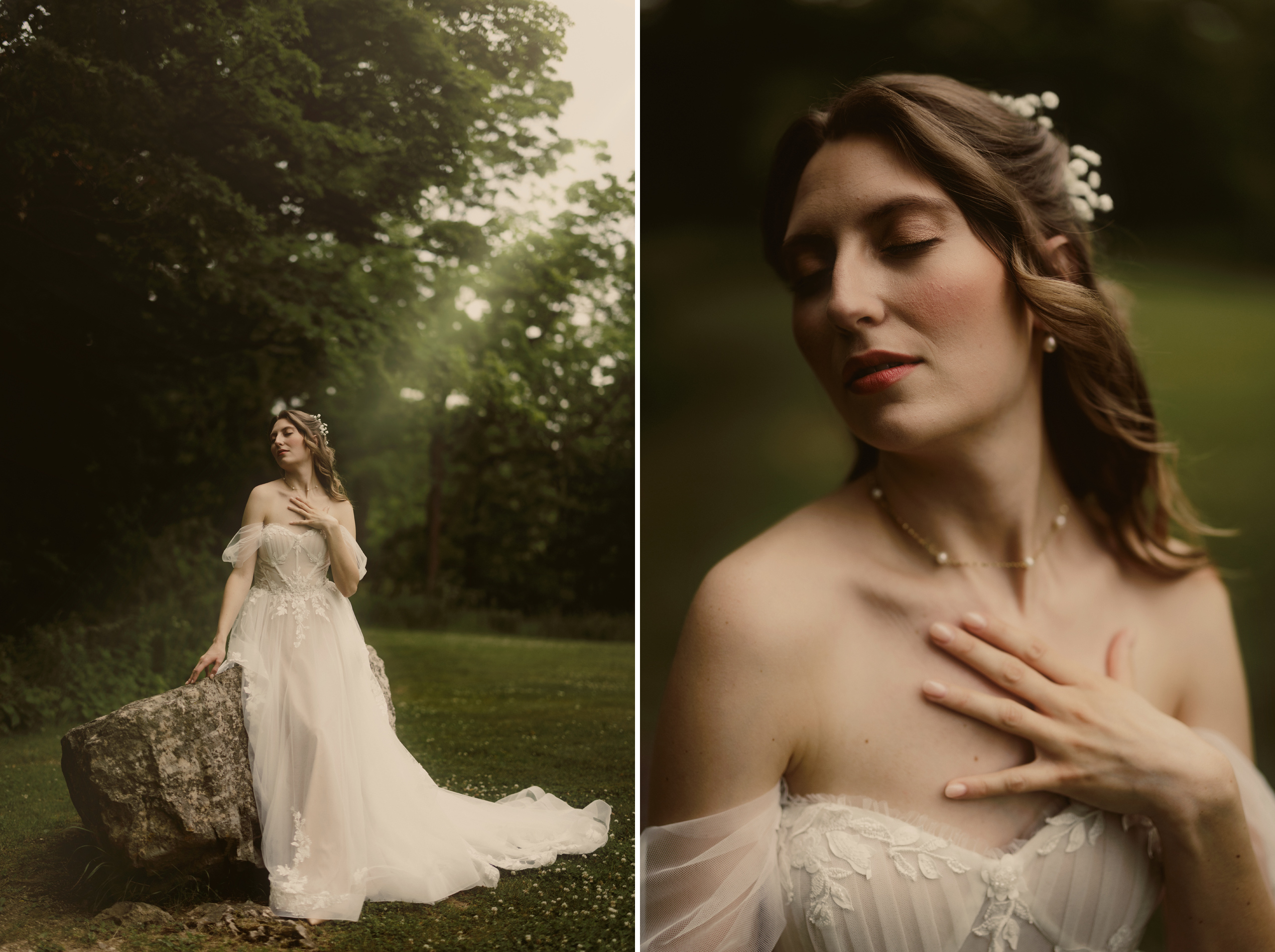 soft dreamy film portrait bride niagara afterglow images
