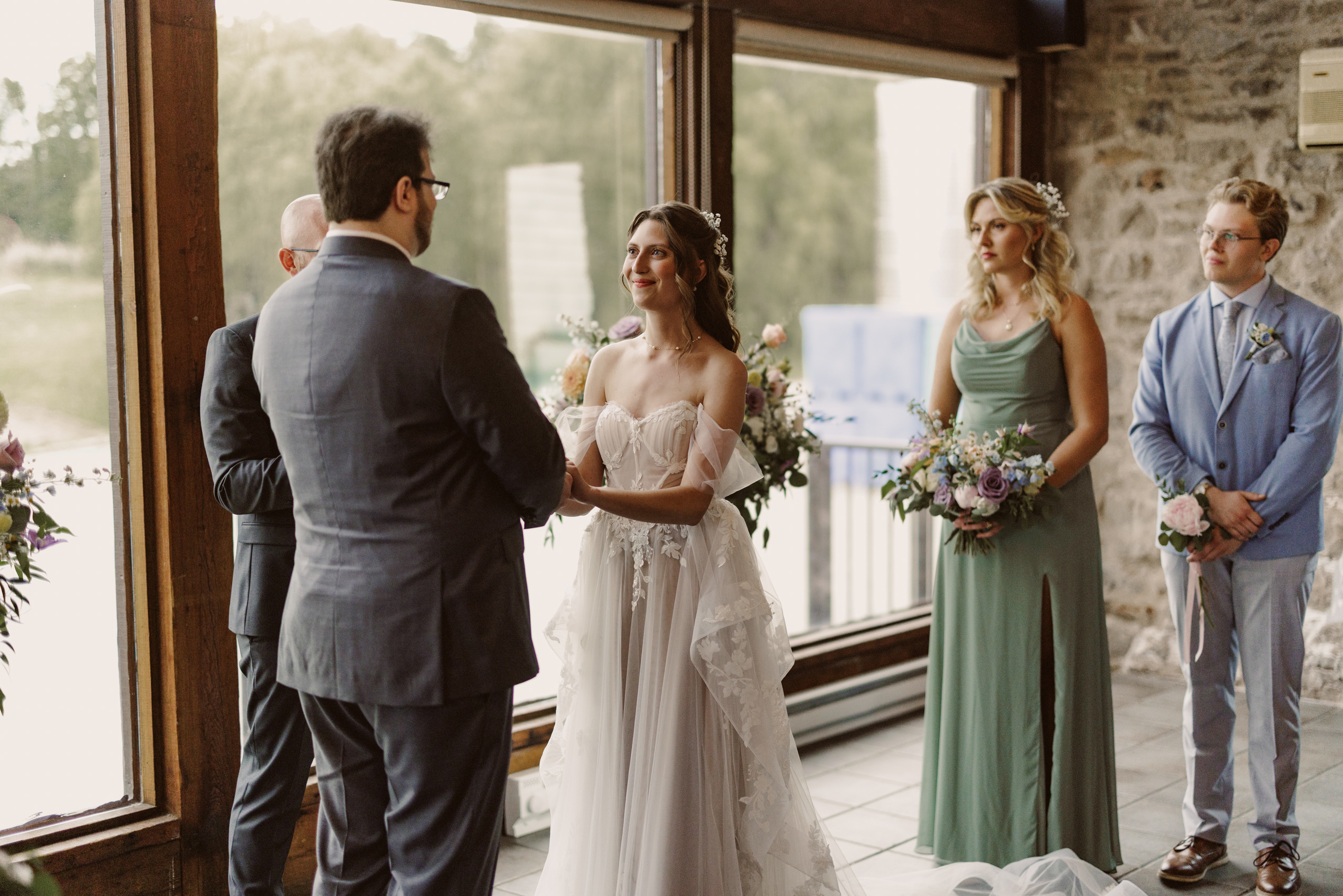 bride groom vows carriage house vineland estates winery wedding