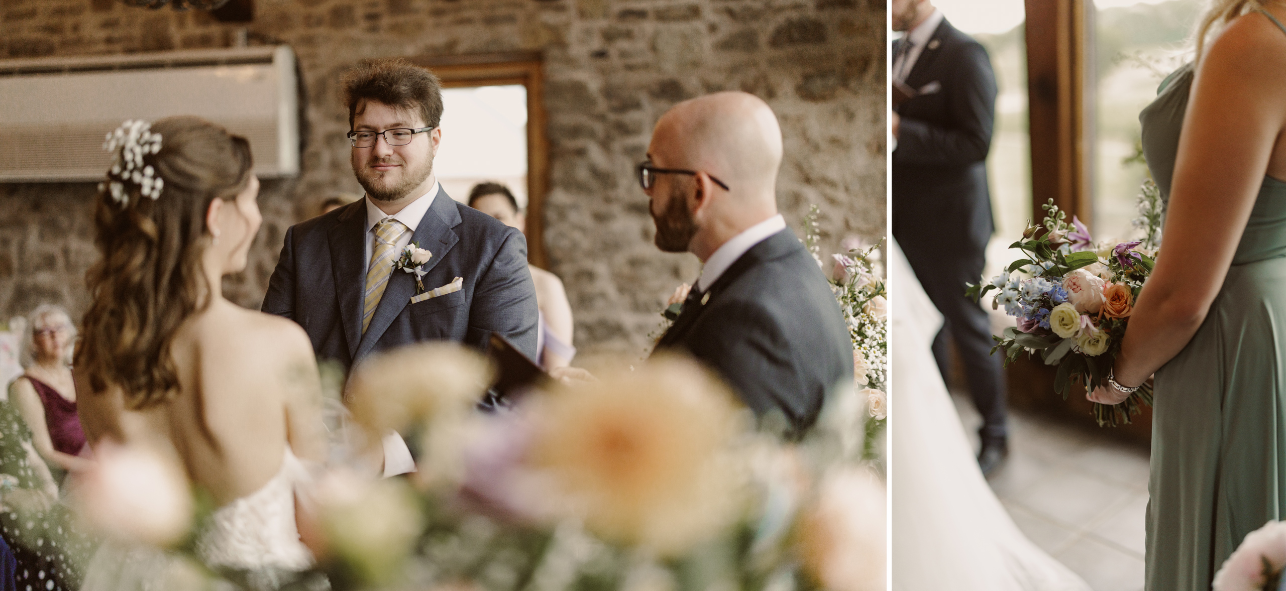 bride groom vows carriage house vineland estates winery wedding