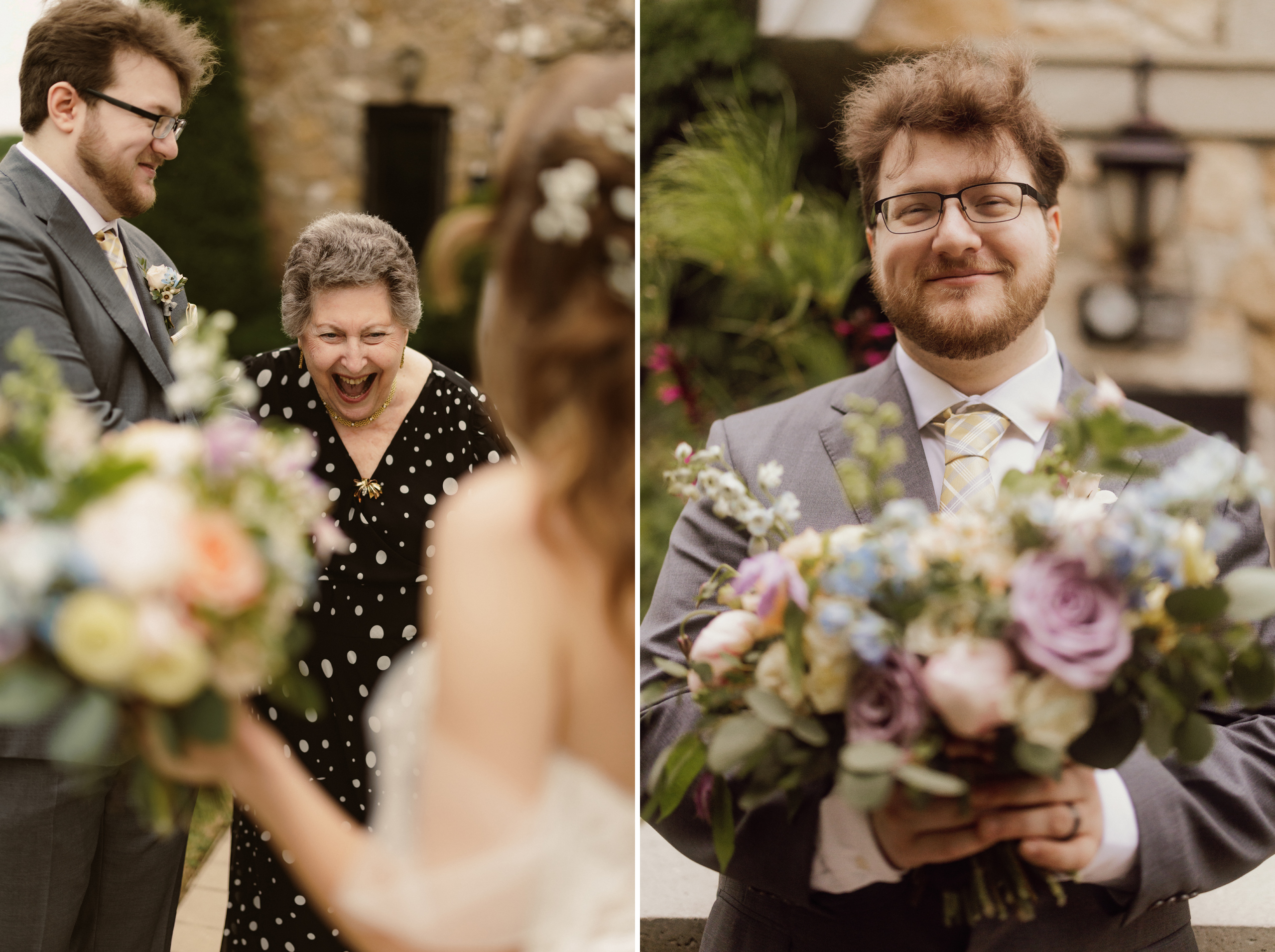 grandma smile bride wedding