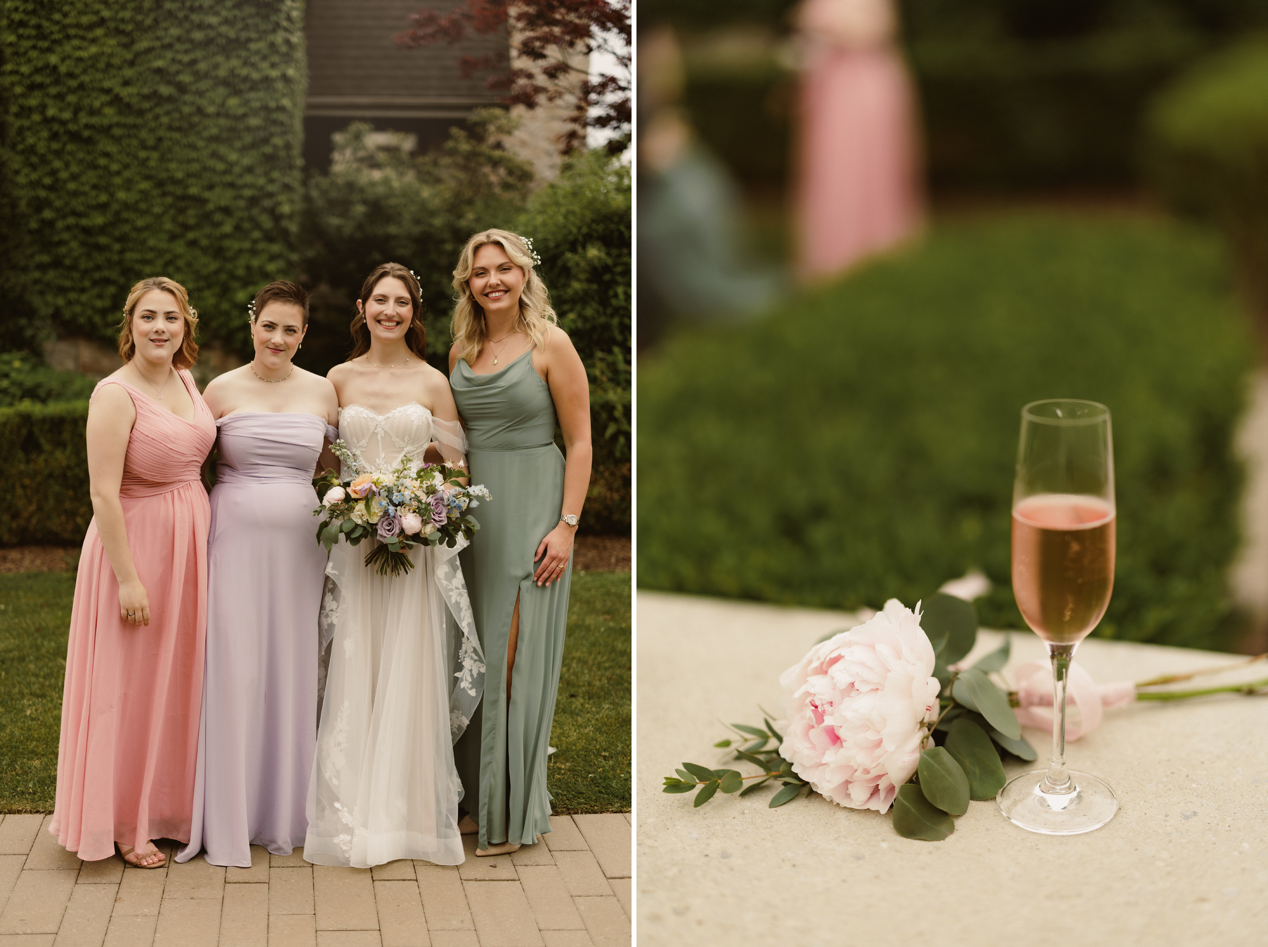 bridesmaids group photo vineland estates winery
