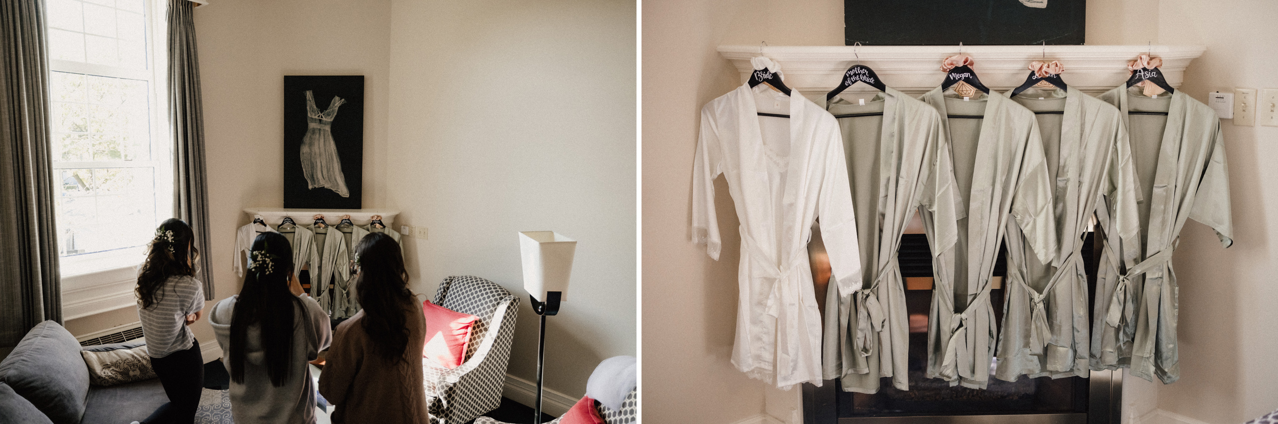 bridesmaids getting ready vintner s suite inn on the twenty