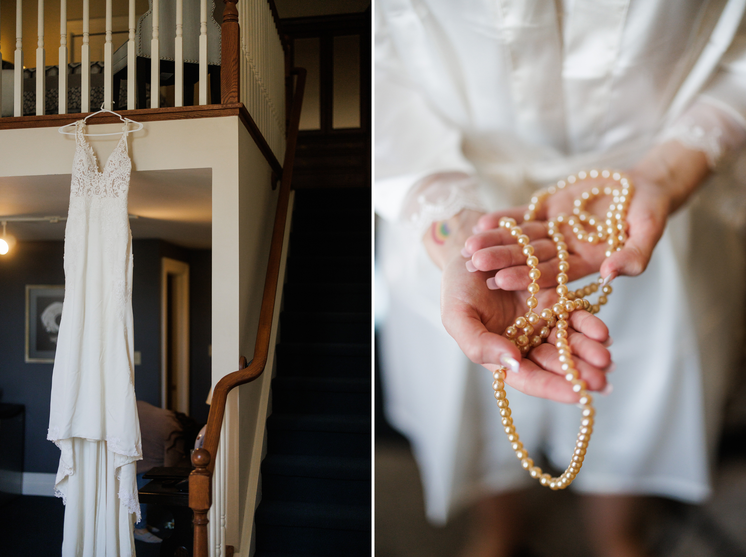 bride dress and necklace wedding details inn on the twenty