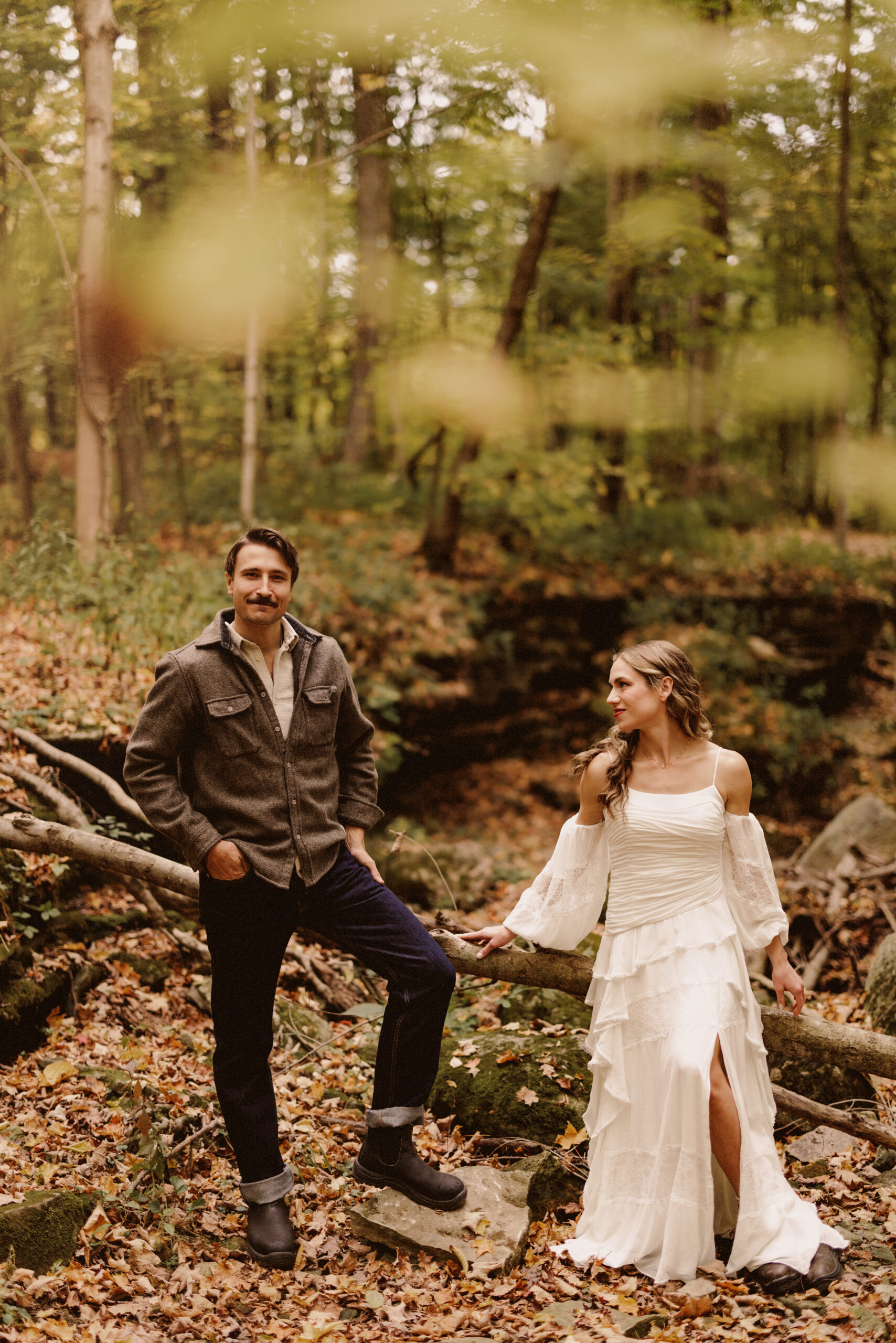 niagara engagement session forest autumn fall