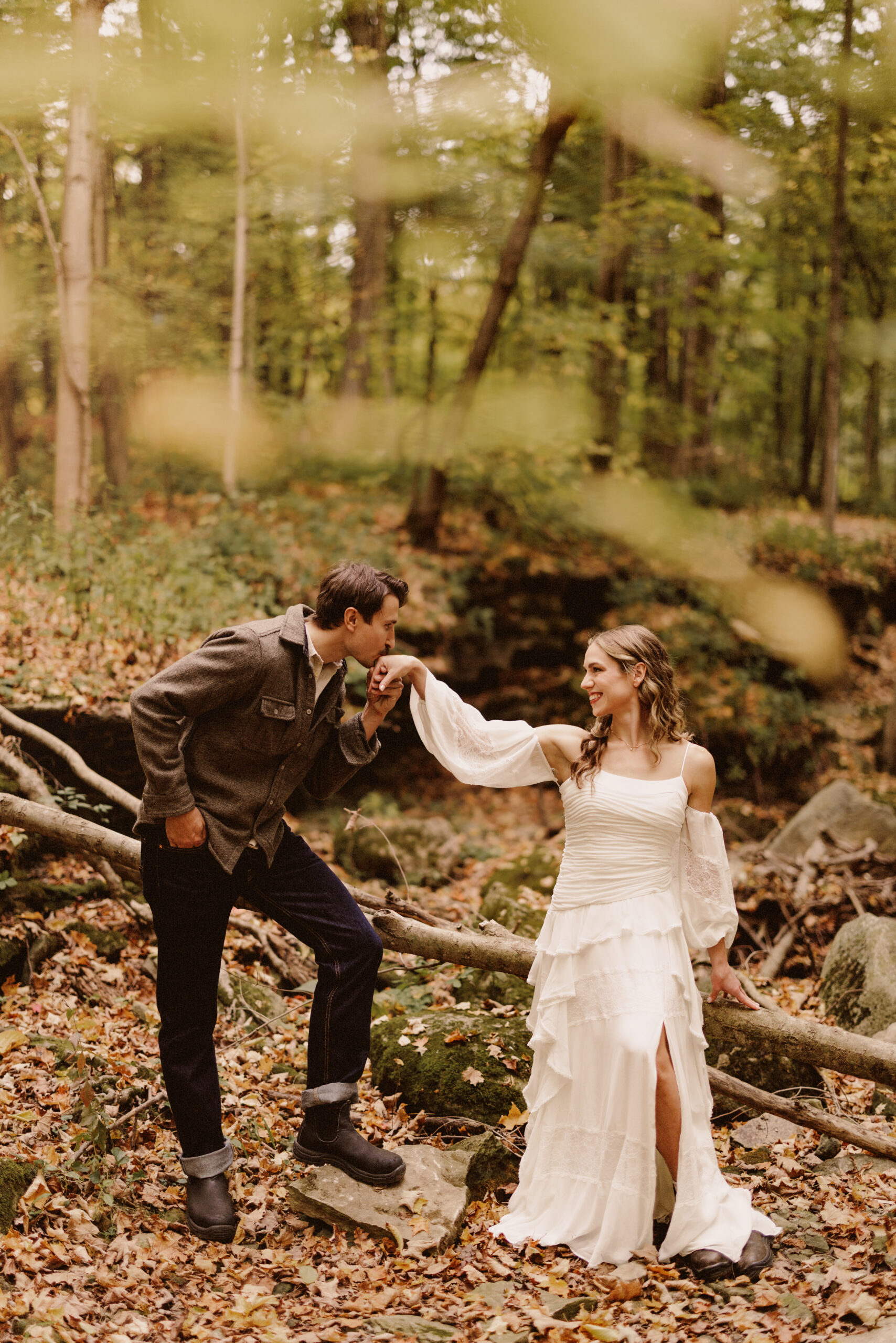 niagara engagement session forest autumn fall