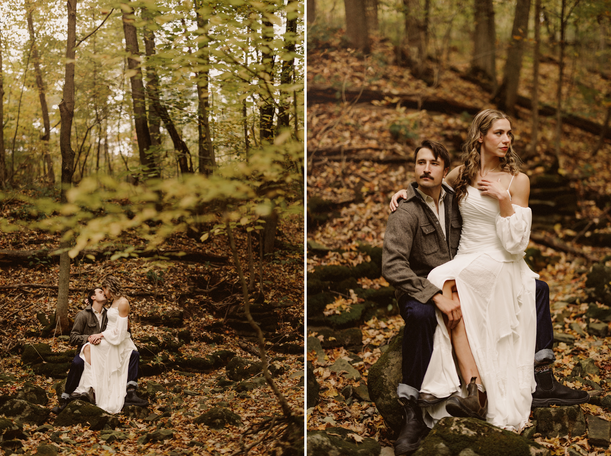 niagara engagement session forest autumn fall