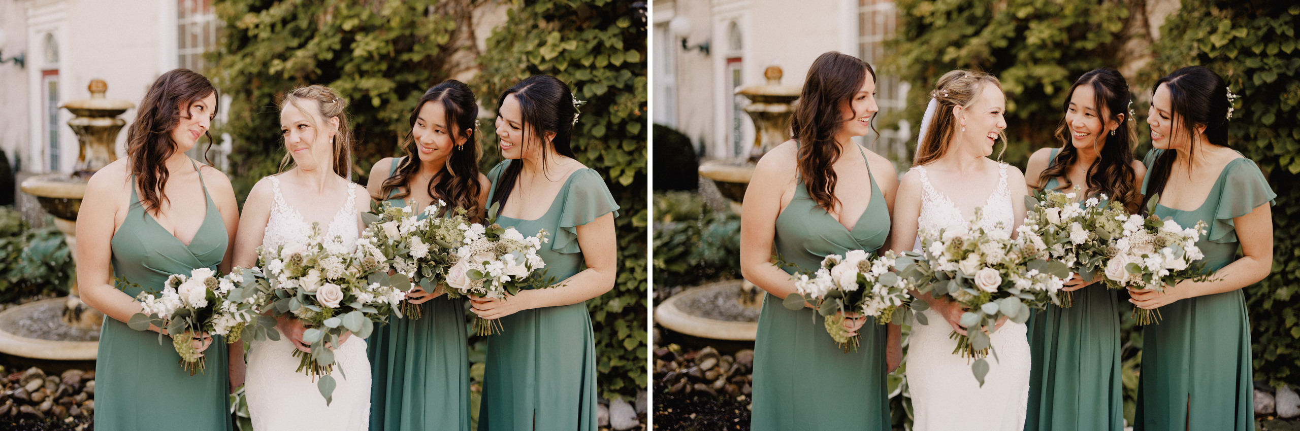 bridesmaids inn on the twenty courtyard fall autumn wedding