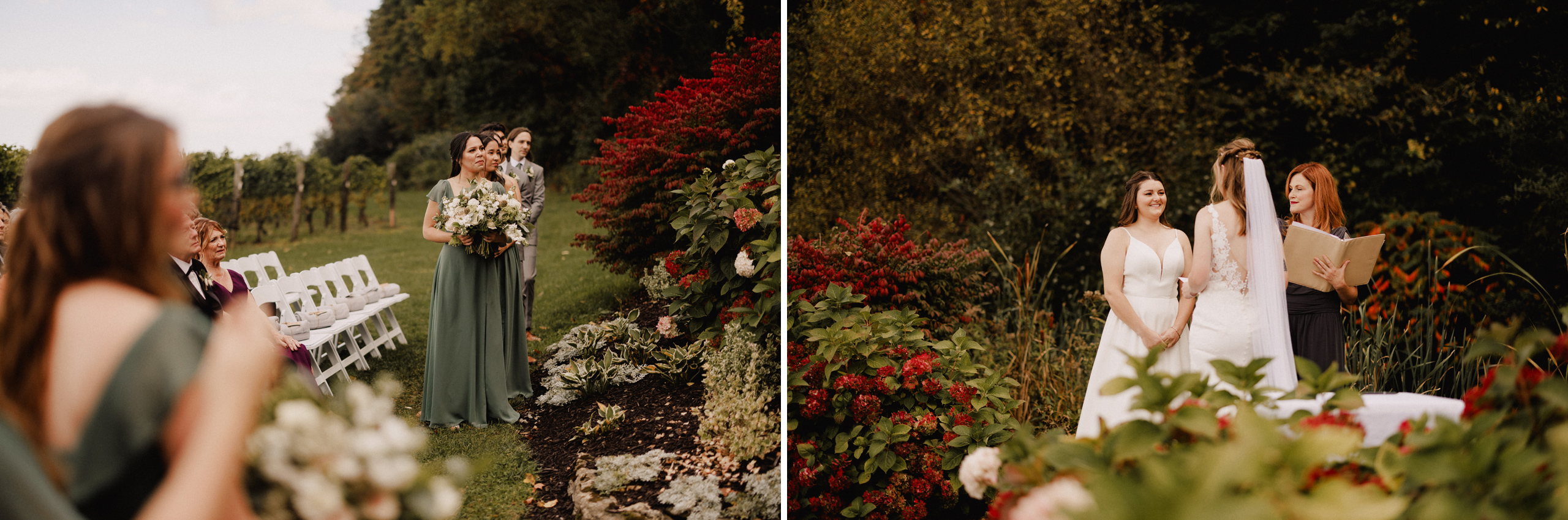 catherine skinner wedding officiant cave spring vineyard autumn