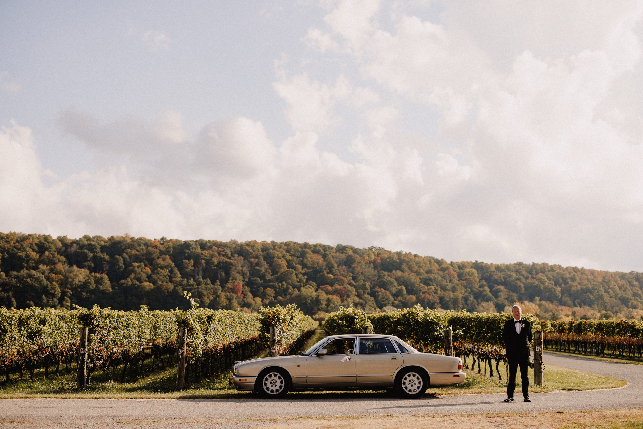 brides father chaperone driver classic car