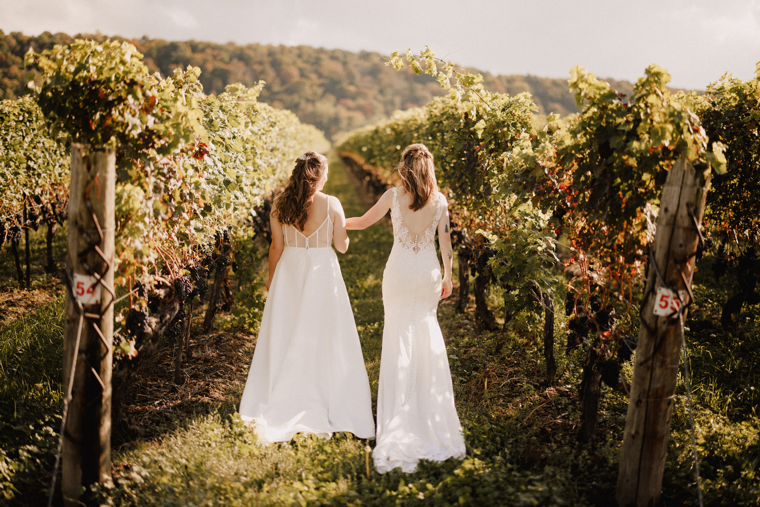 romantic photo same sex wedding cave spring fall autumn