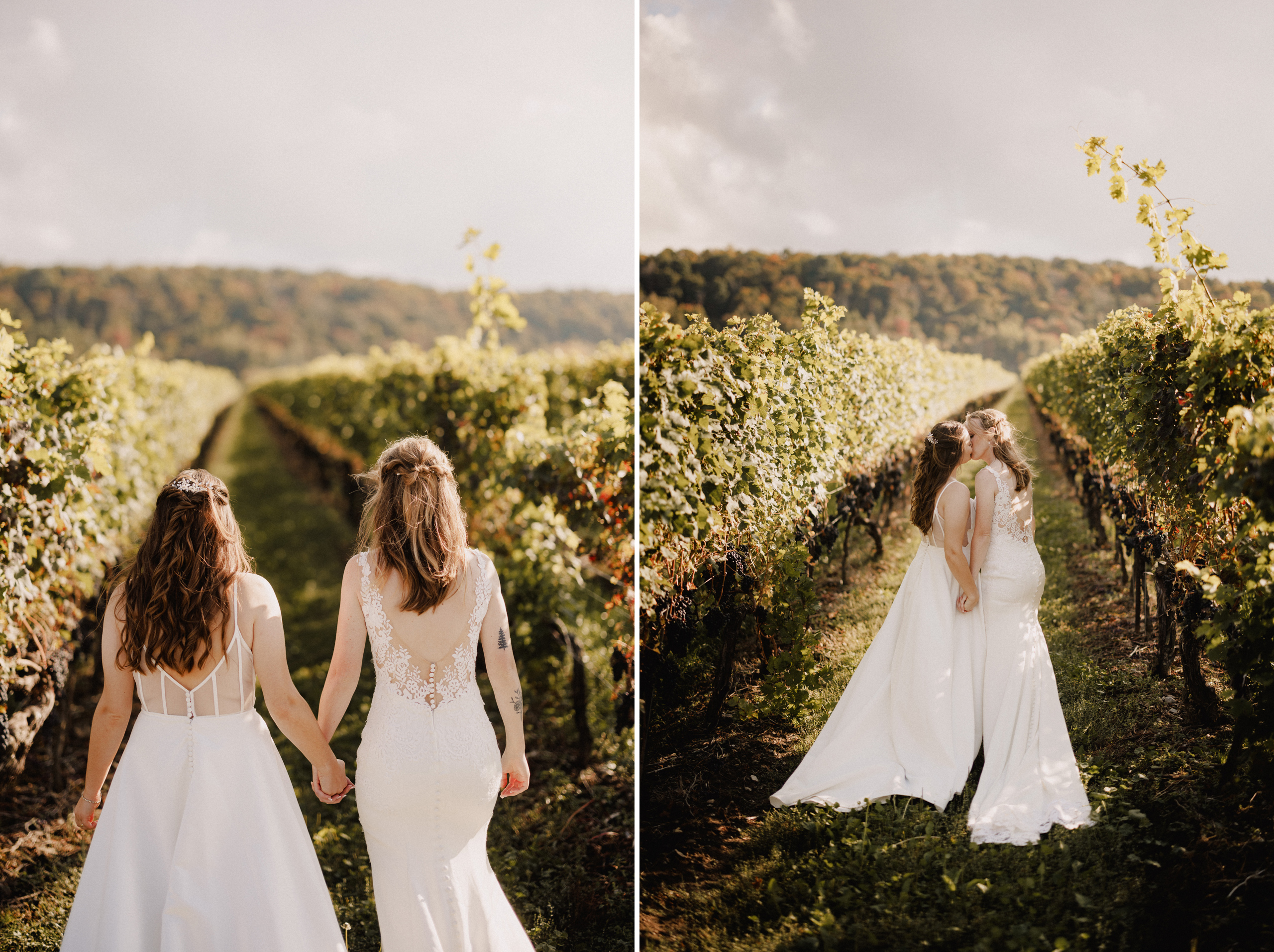 romantic photo same sex wedding cave spring fall autumn
