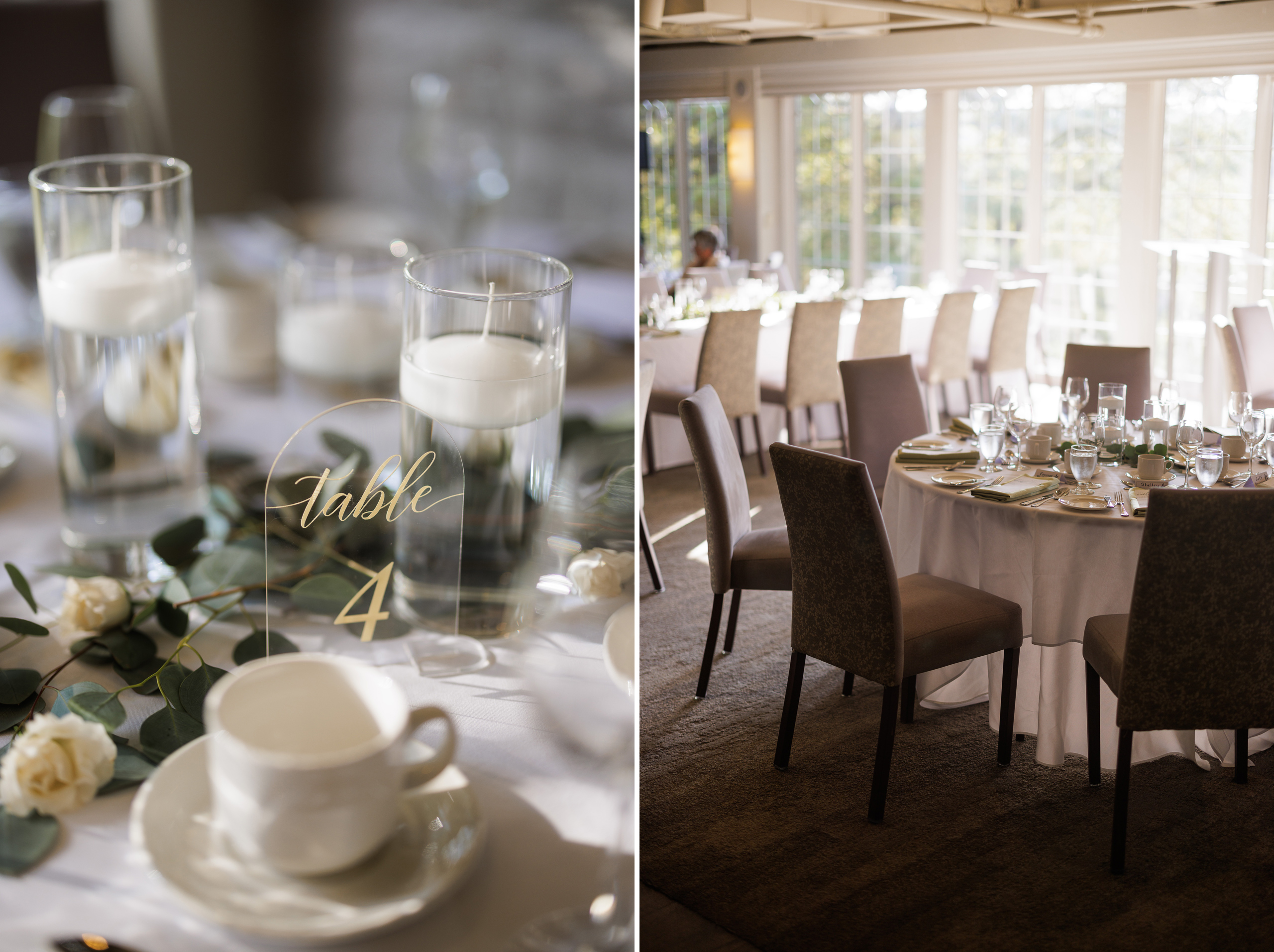 table setting windows room inn on the twenty wedding