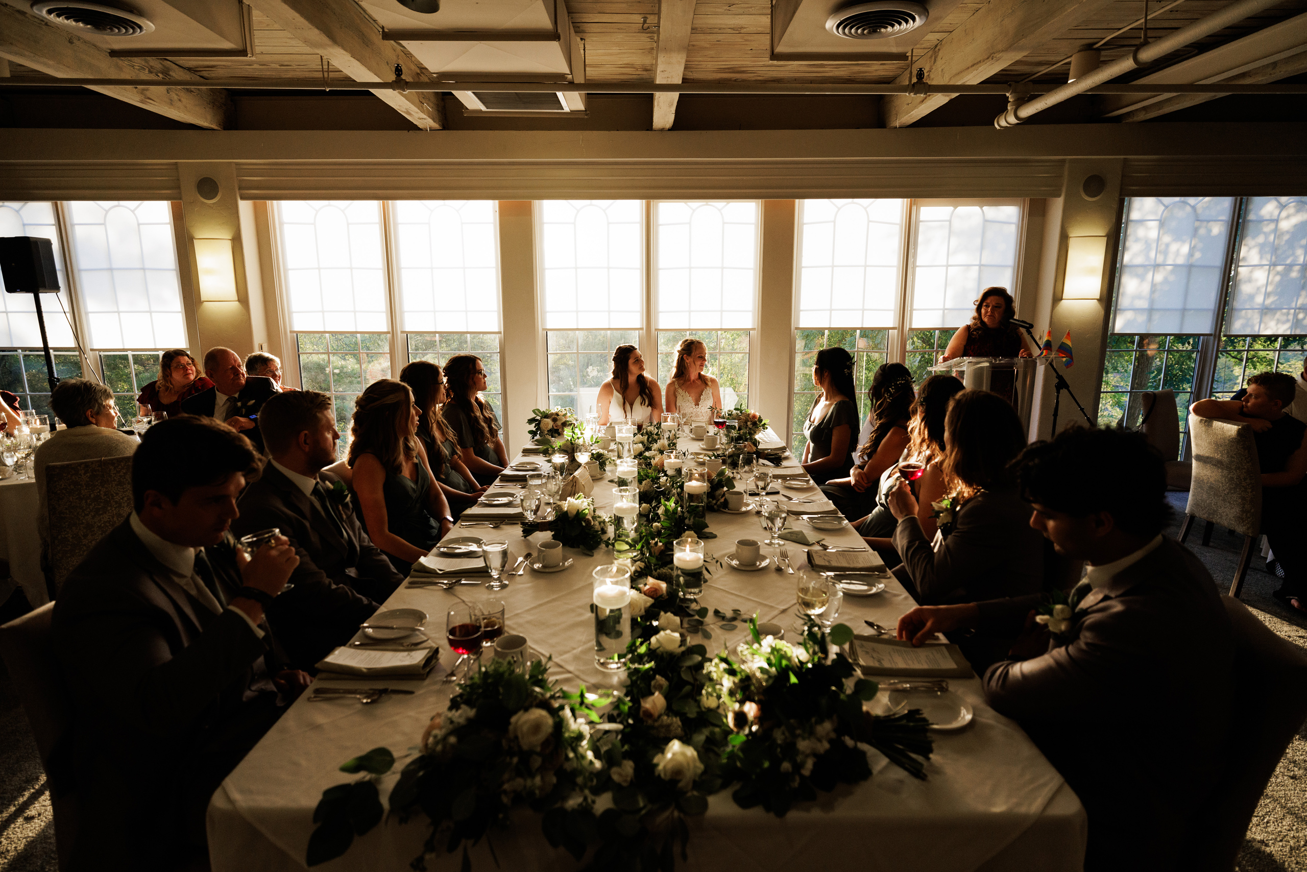 head table windows room inn on the twenty wedding