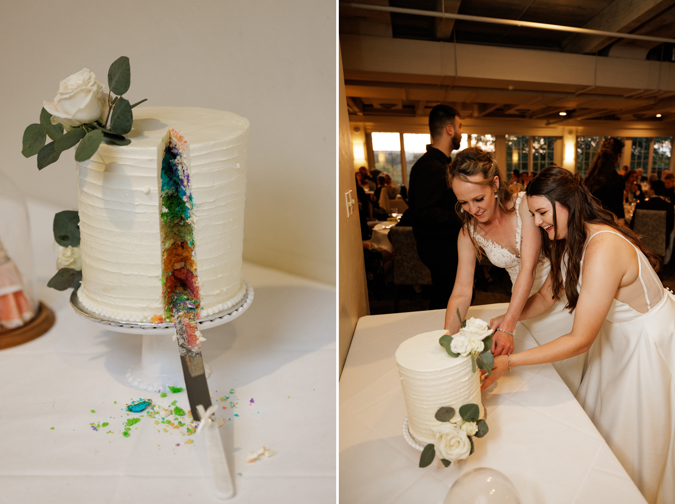 cake cutting windows room wedding inn on the twenty