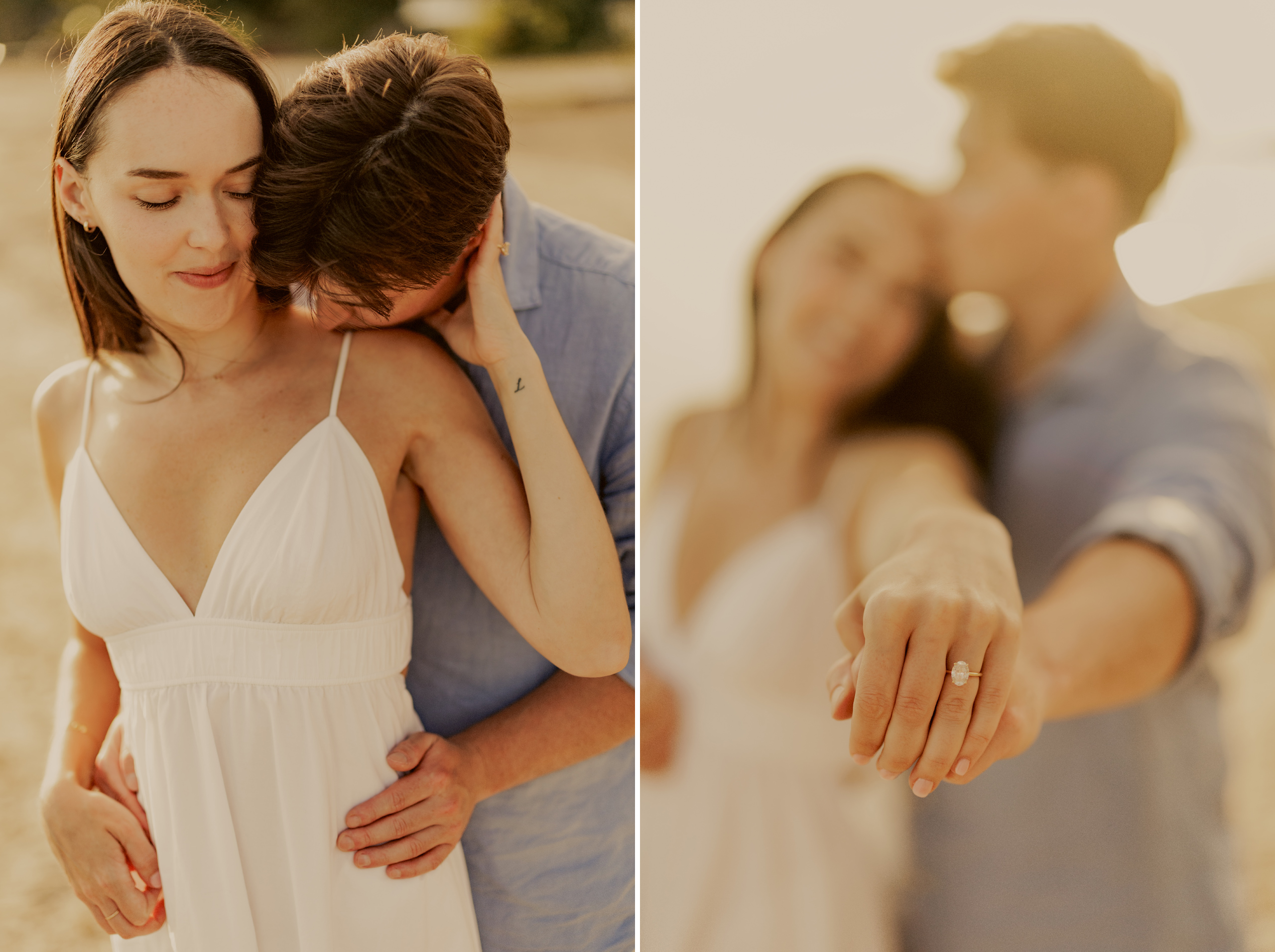 romantic beach couples session niagara