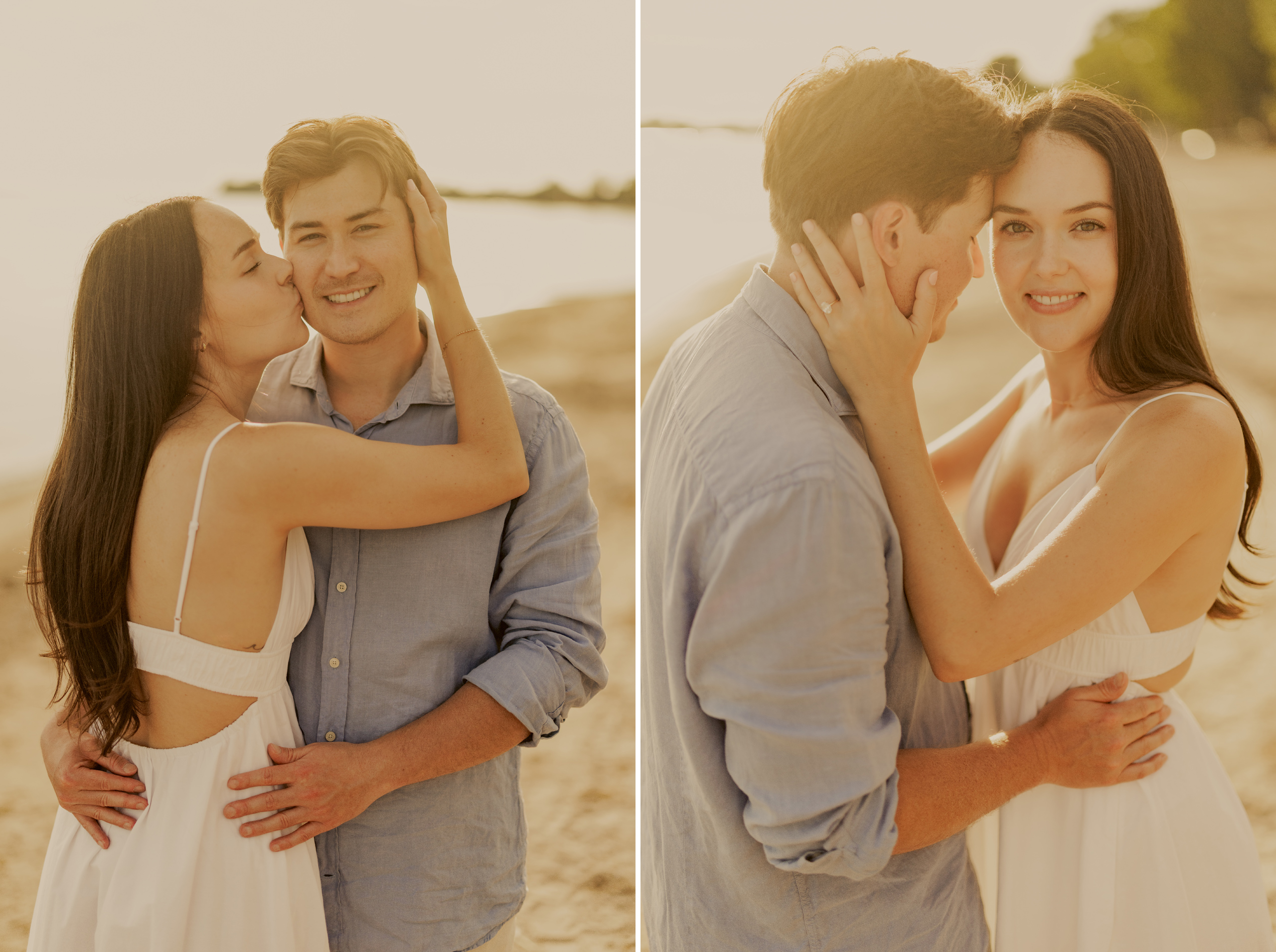romantic beach couples session niagara