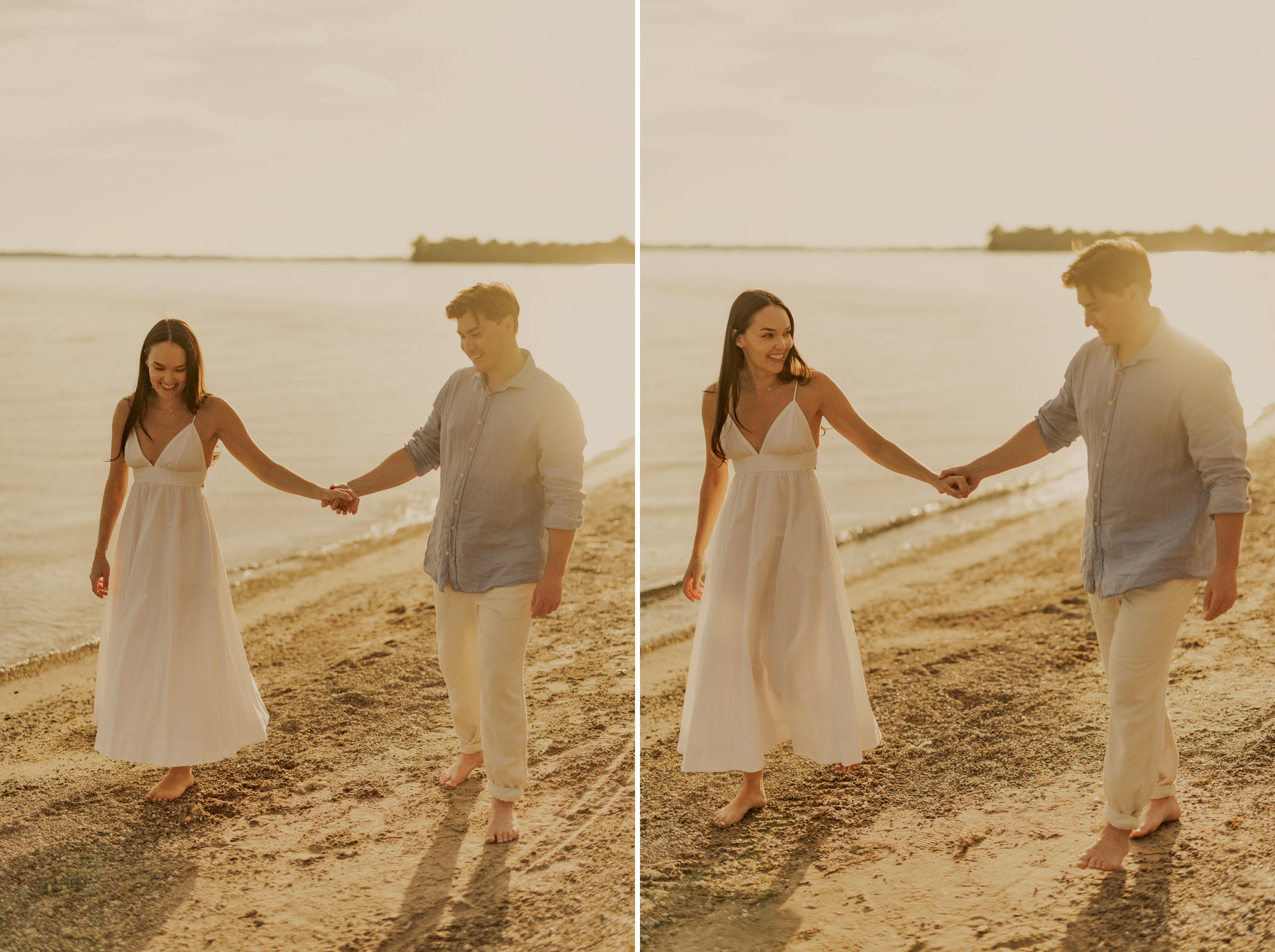 romantic beach couples session niagara