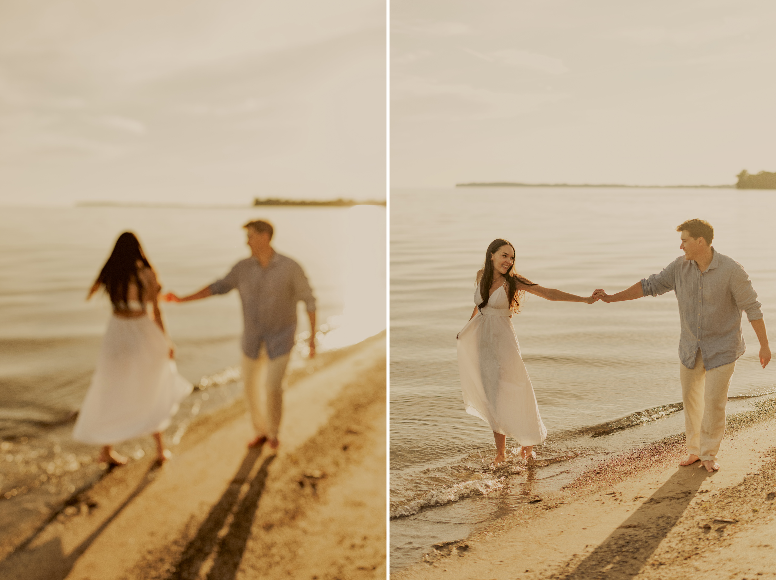 sunset beach engagement session niagara afterglow images