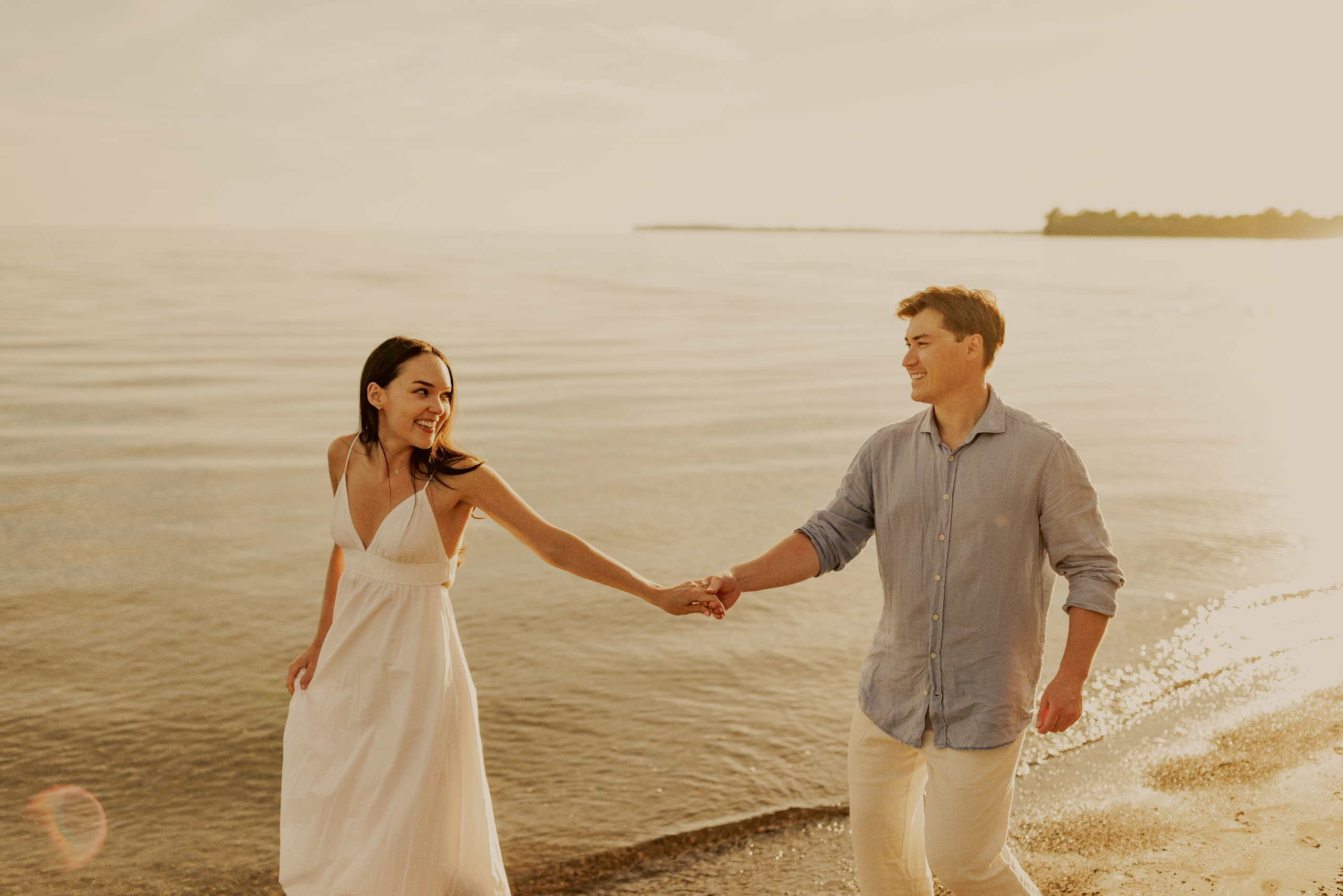 sunset beach engagement session niagara afterglow images