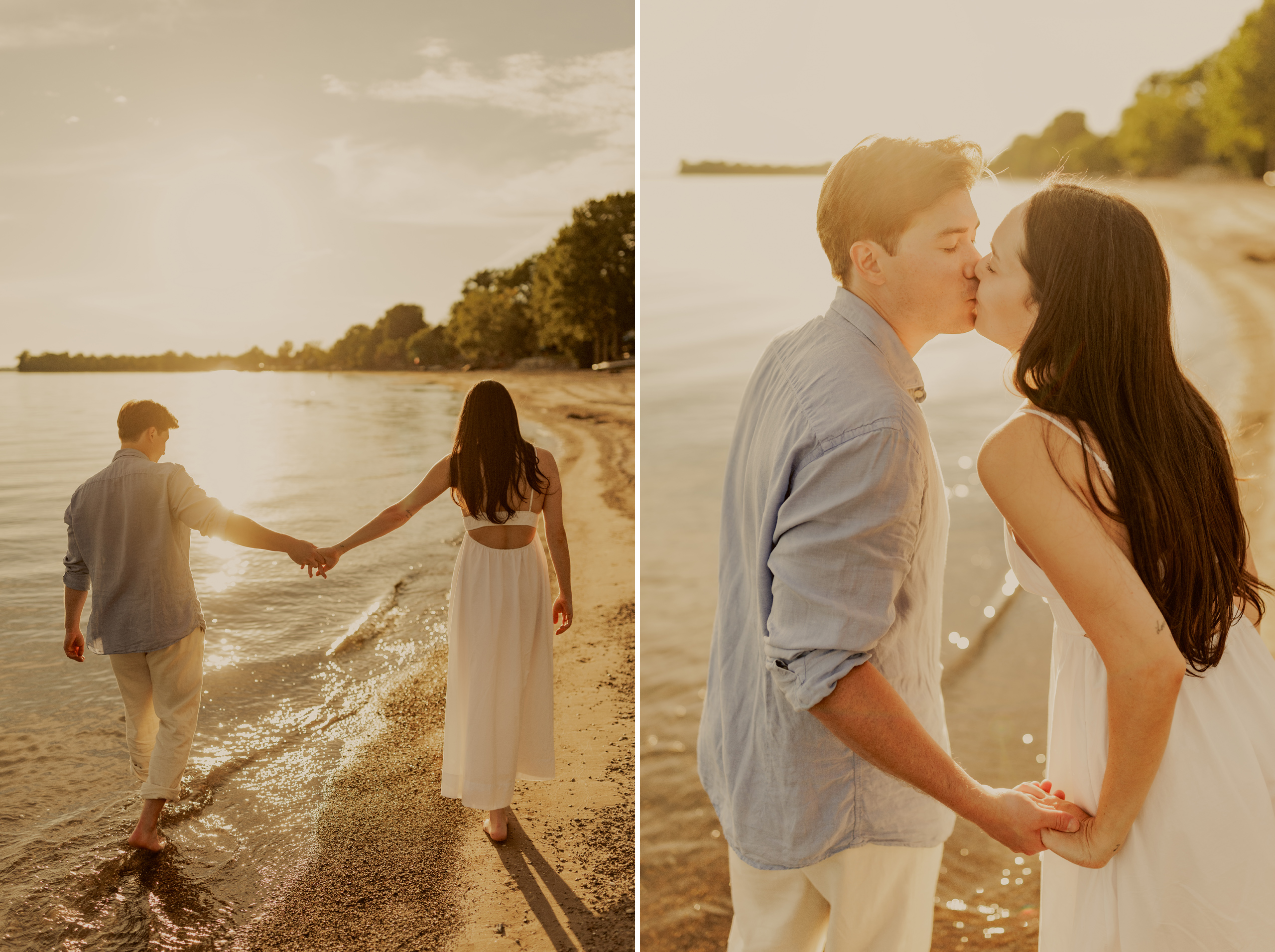 sunset beach engagement session niagara afterglow images