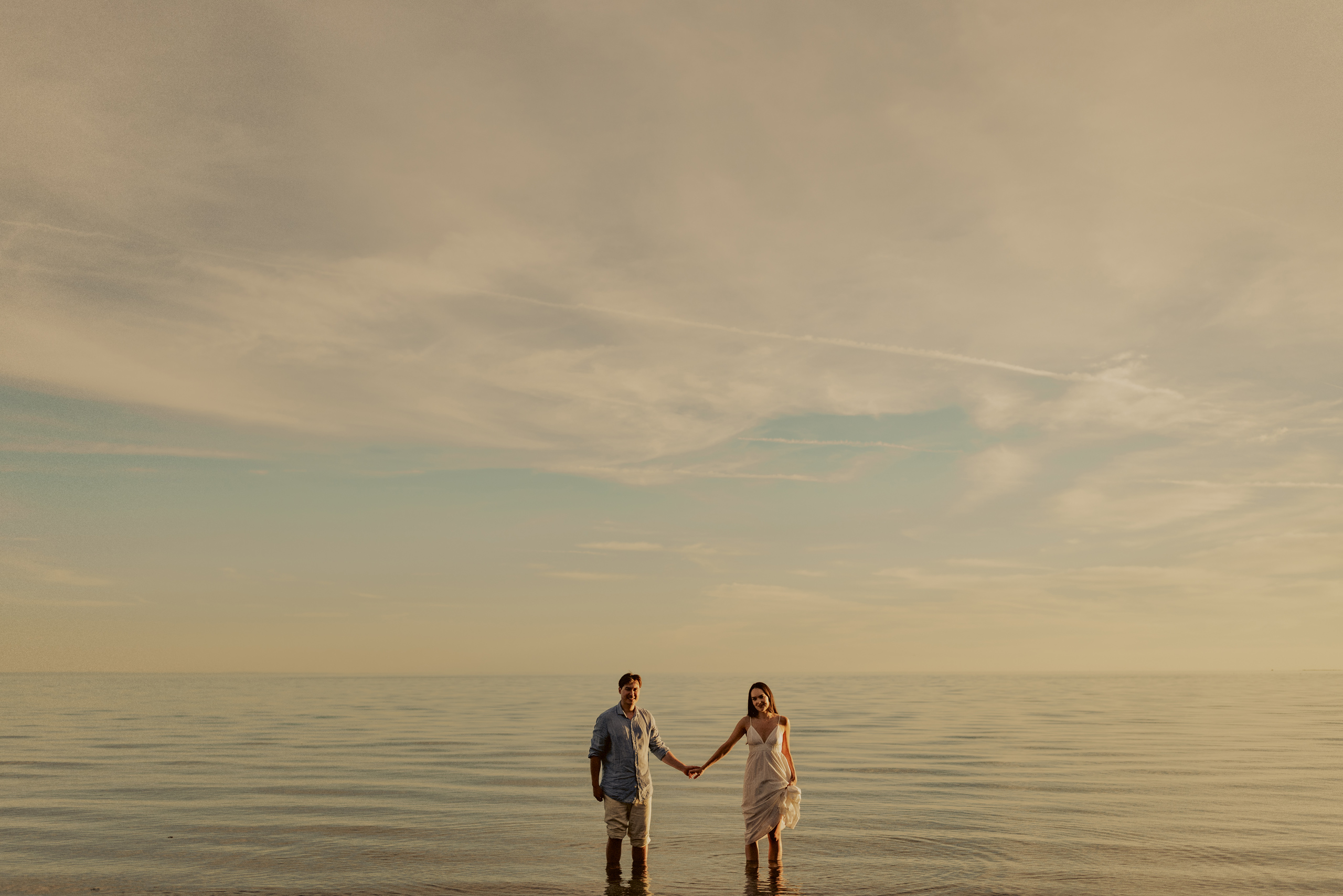 sunset beach engagement session niagara afterglow images