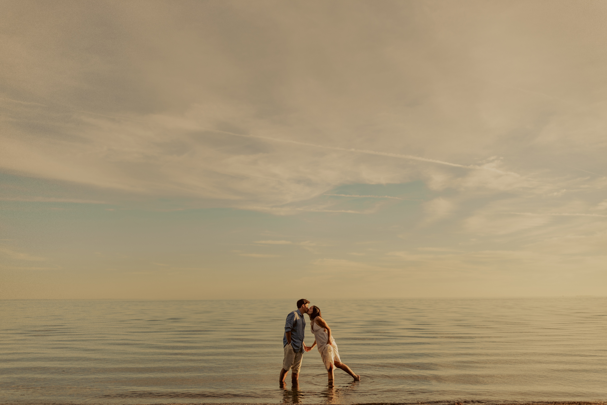 sunset beach engagement session niagara afterglow images