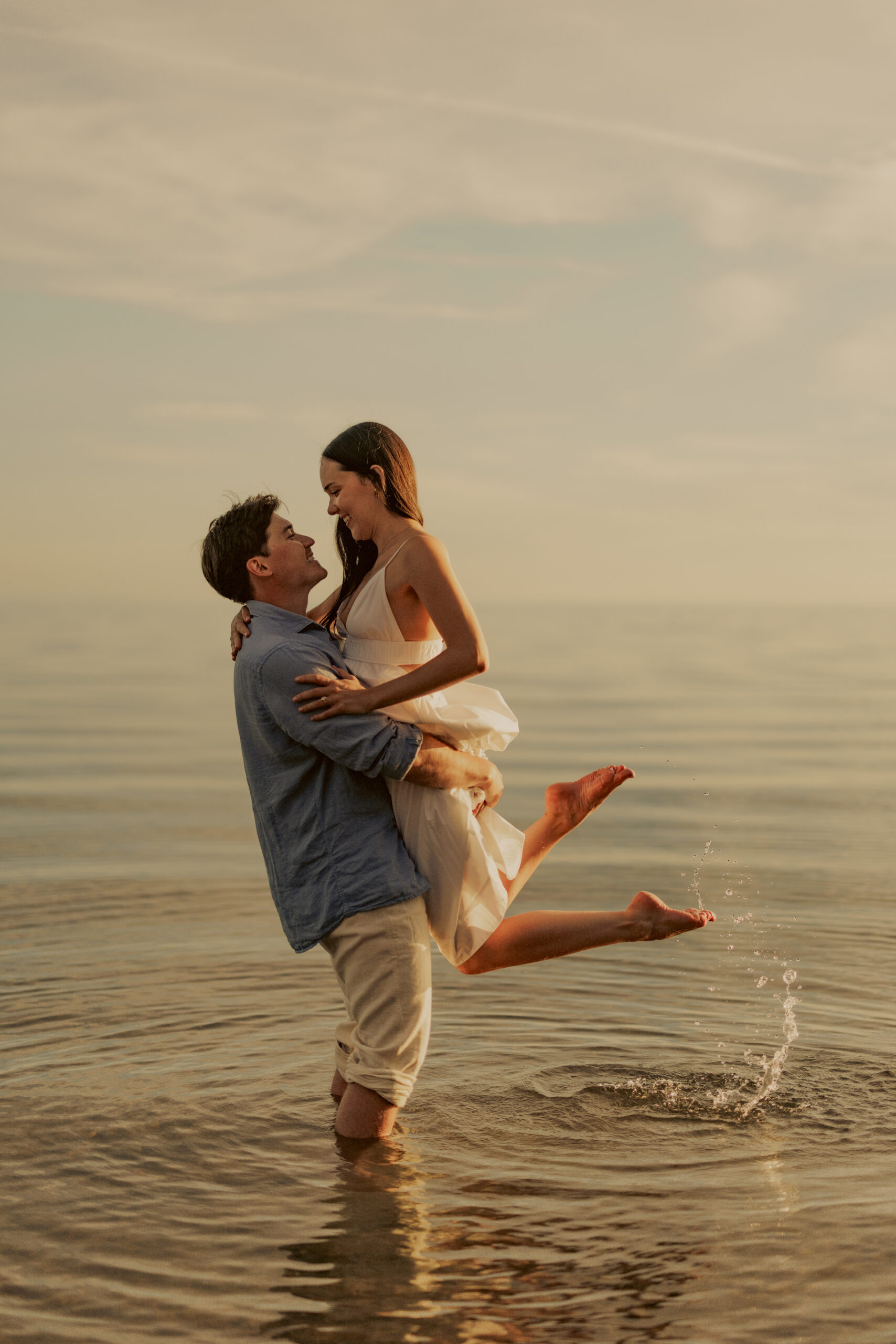sunset beach engagement session niagara afterglow images