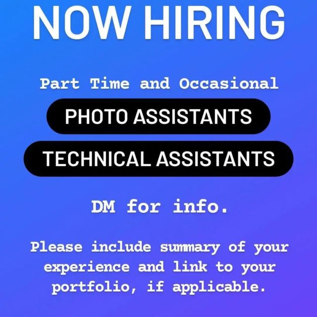 Yes, Afterglow is hiring. If you are interested in a role as a photography assistant (e.g, second shooter) or technical assistant (non-shooting assistant), please DM me. Be sure to include a summary of your experience and what you are most interested in. #nowhiring
.
.
#niagaraphotographer #niagara #assistant #photography #job #experience #lovemyjob