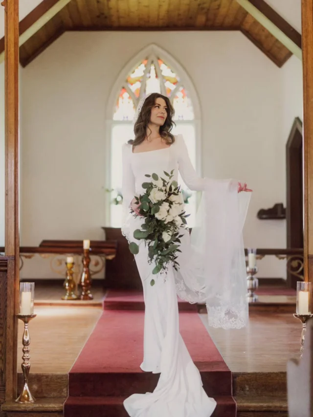 Holy mother of God, now THAT'S a bride! A few beautiful moments from this season's first Spring wedding at Ball's Falls. #afterglowweddings 
.
.
#microwedding #niagaraweddings #chapel #smallwedding